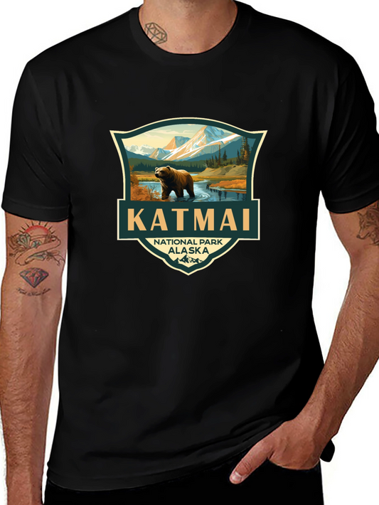 Katmai National Park Black T-Shirt