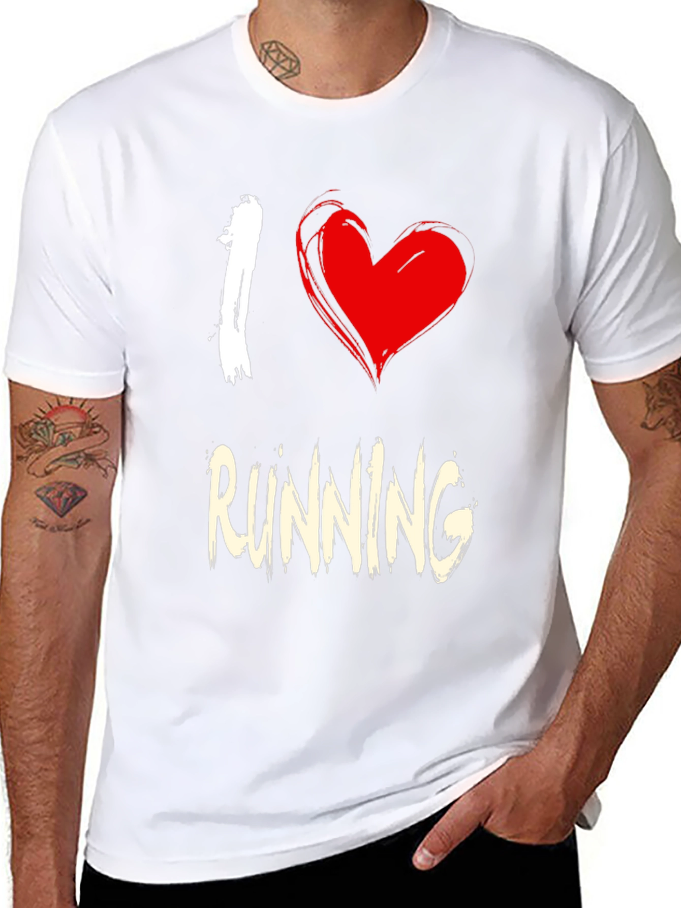 I Heart Running Black T-Shirt