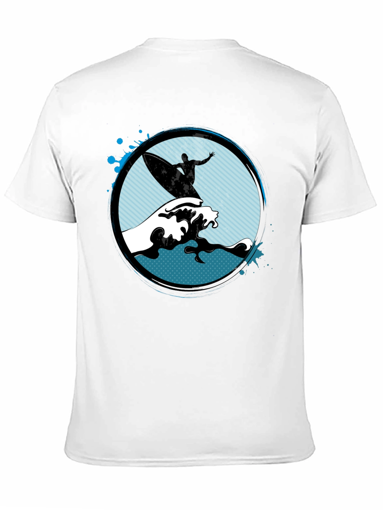 Surfer Graphic Black T-Shirt