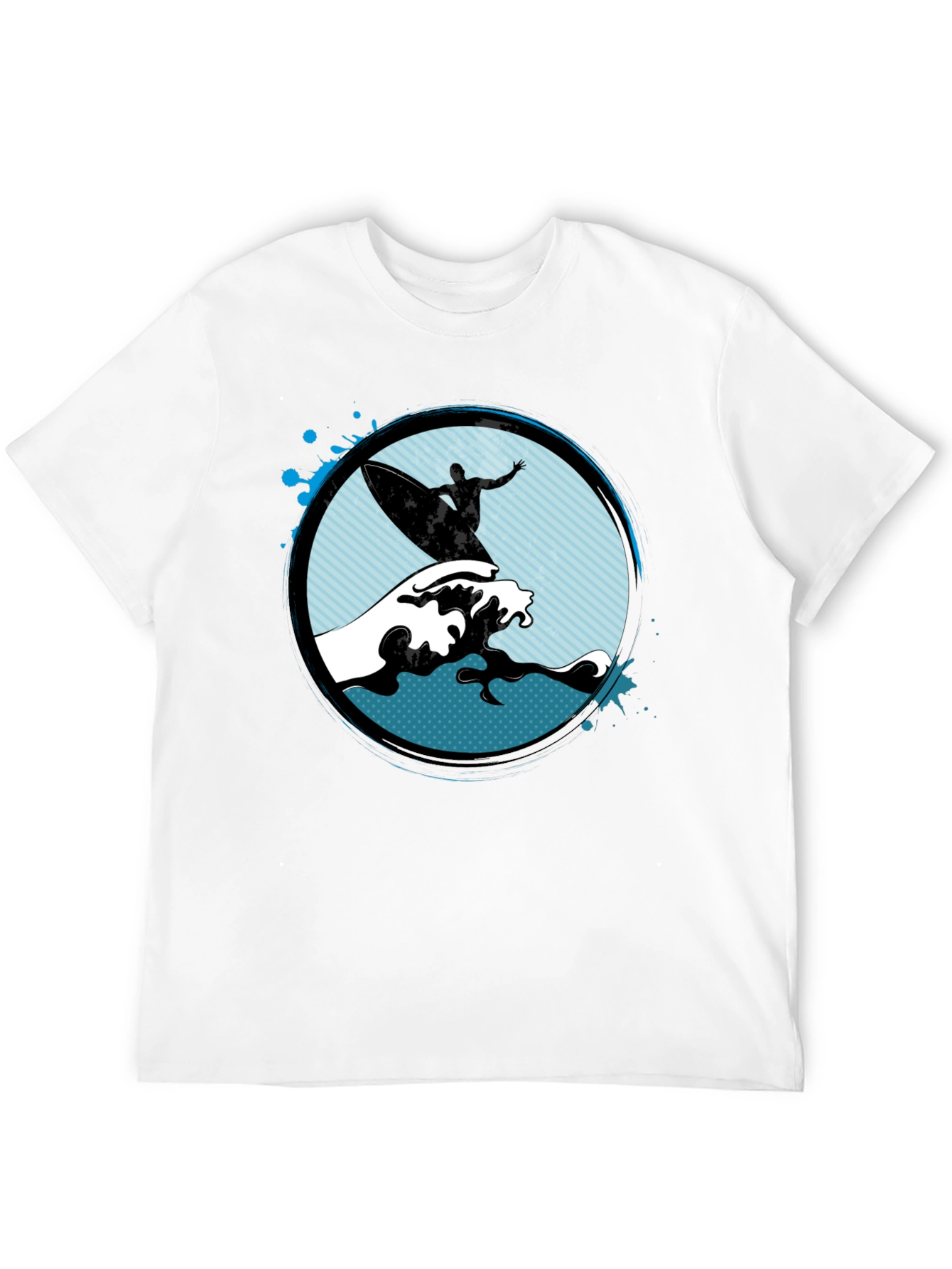 Surfer Graphic Black T-Shirt