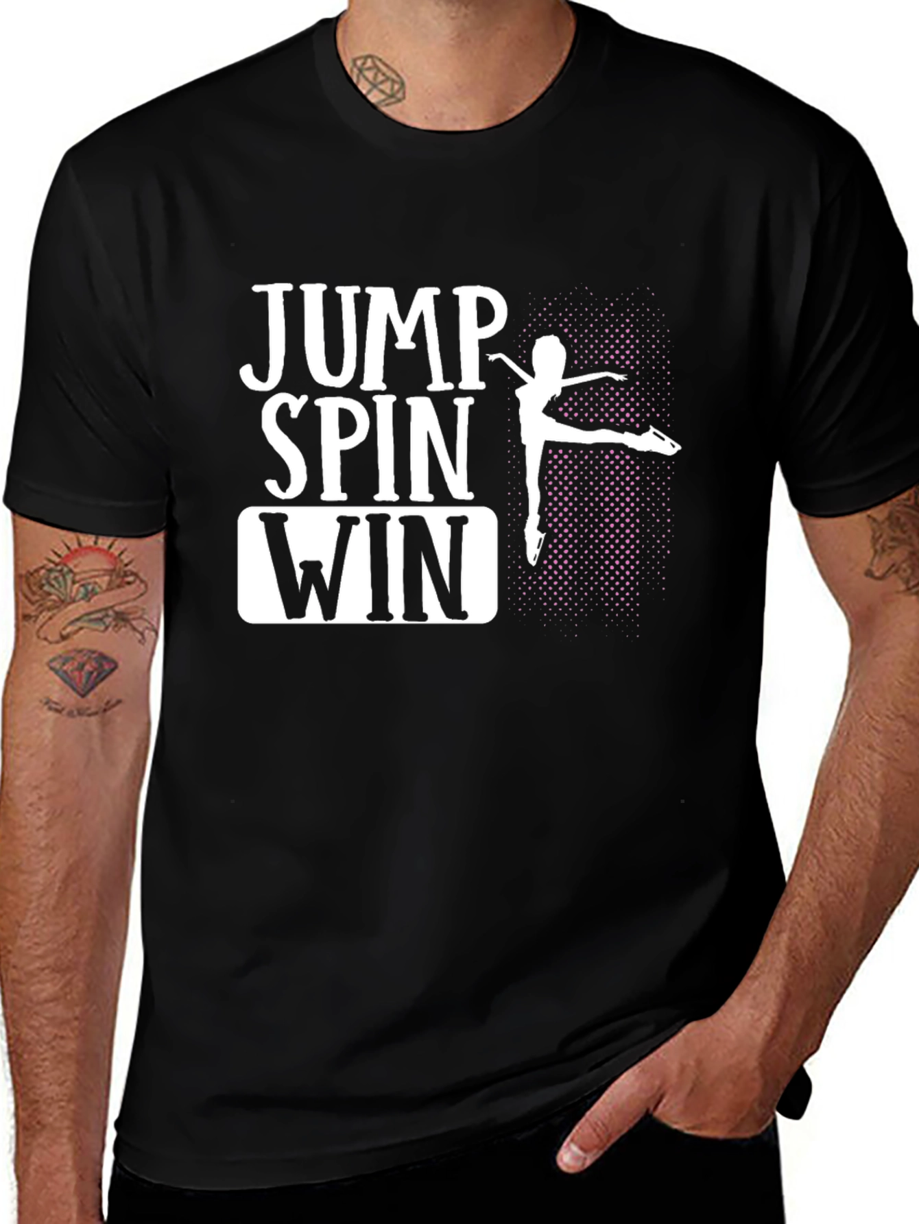 Jump Spin Win Figure Skating Graphic Tee