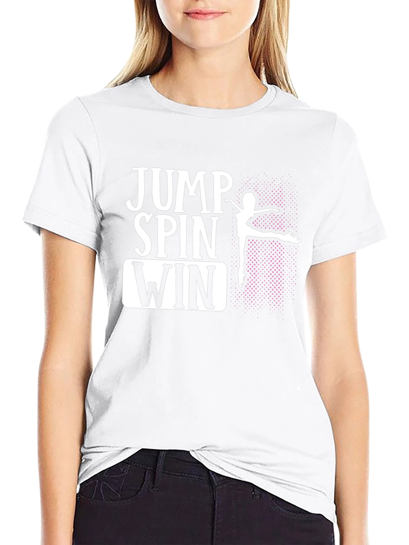 Jump Spin Win Figure Skating Graphic Tee