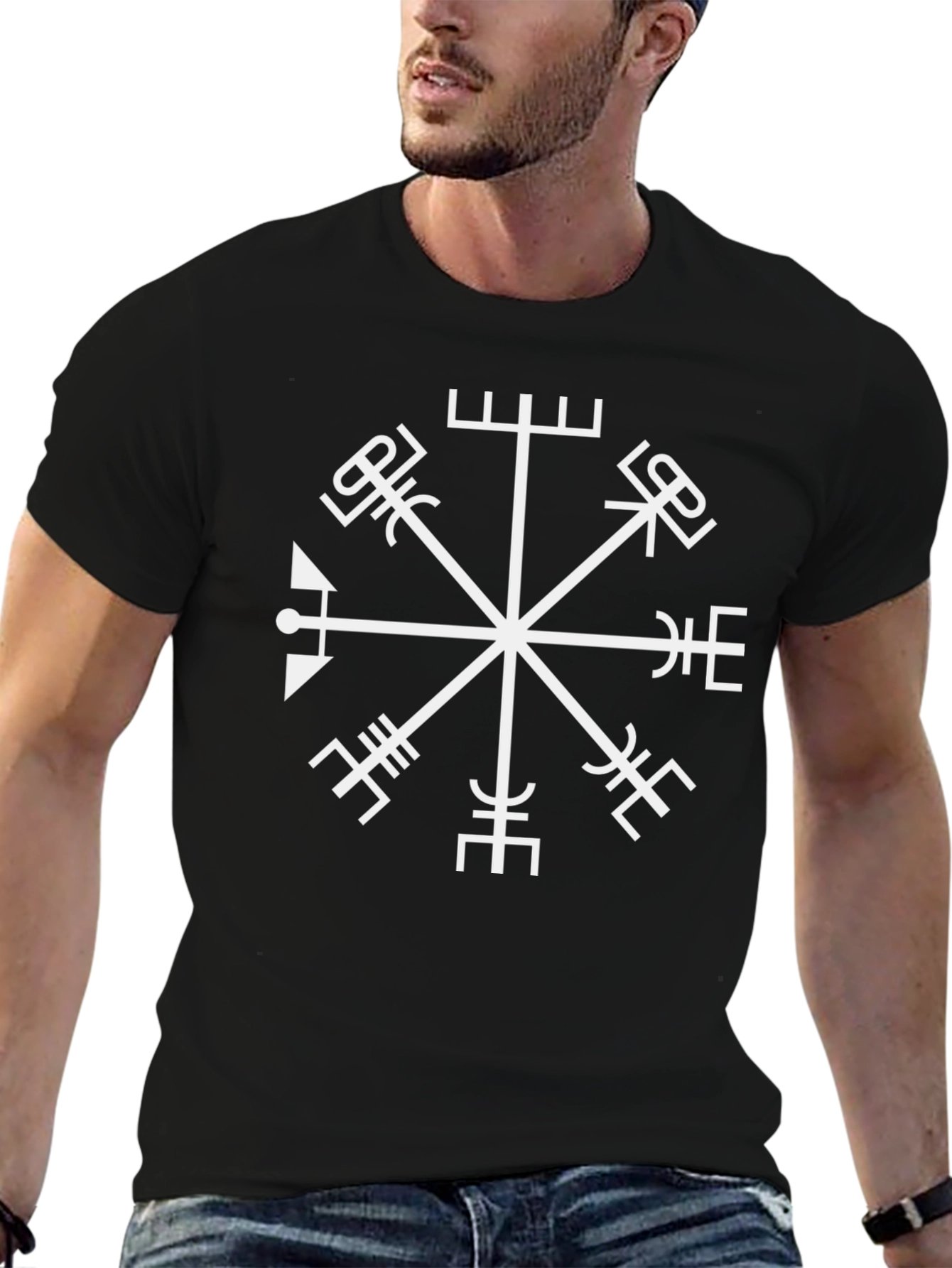 Vegvisir Compass T-Shirt - Viking Norse Runes