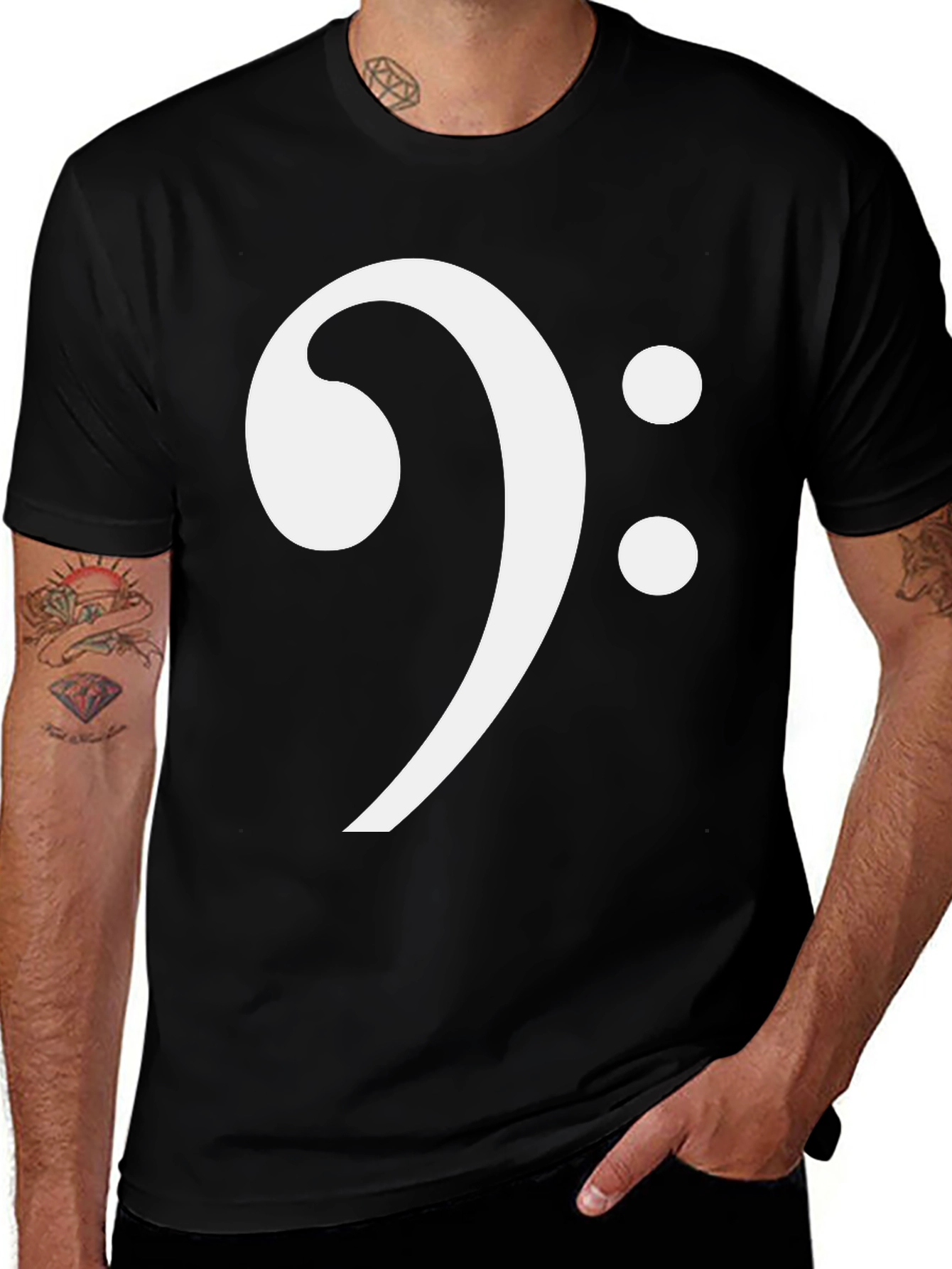 Bass Clef Black T-Shirt