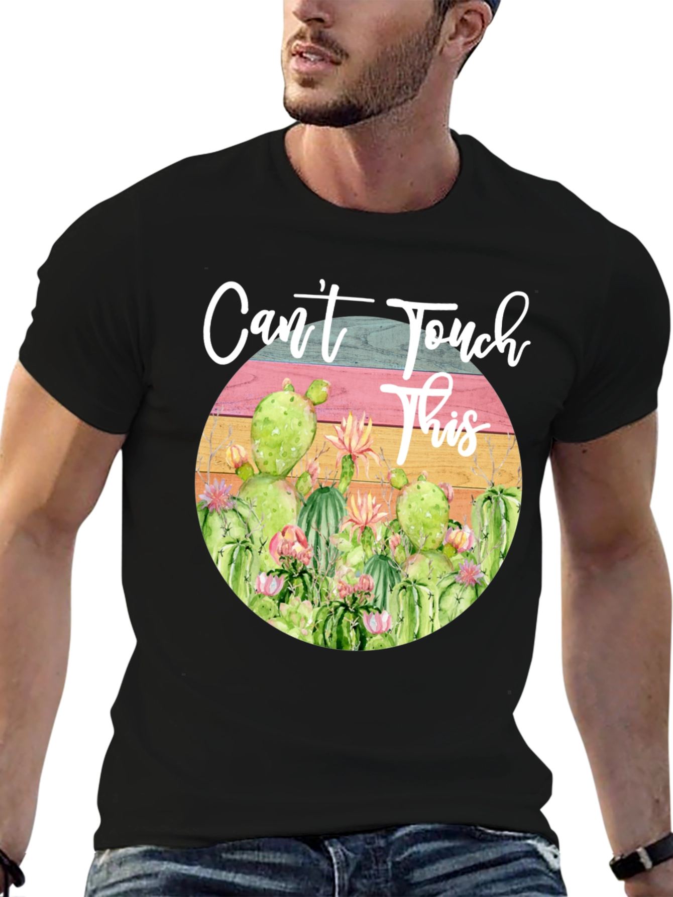 Cactus Graphic Tee - Cant Touch This T-Shirt