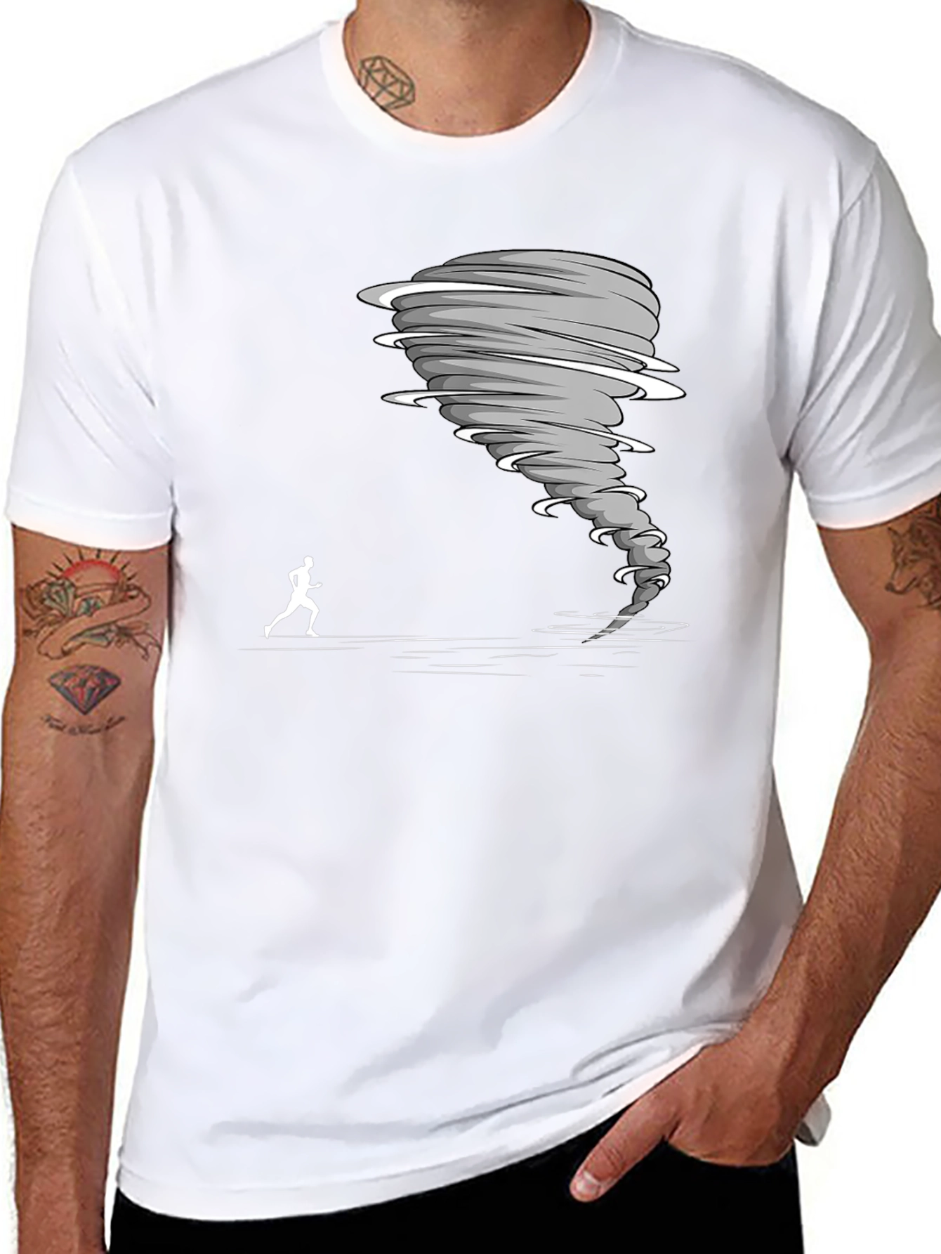 Tornado Chaser Graphic Tee - Black Cotton