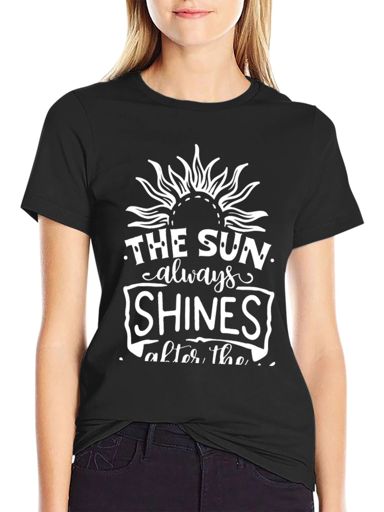 The Sun Always Shines Black Graphic Tee