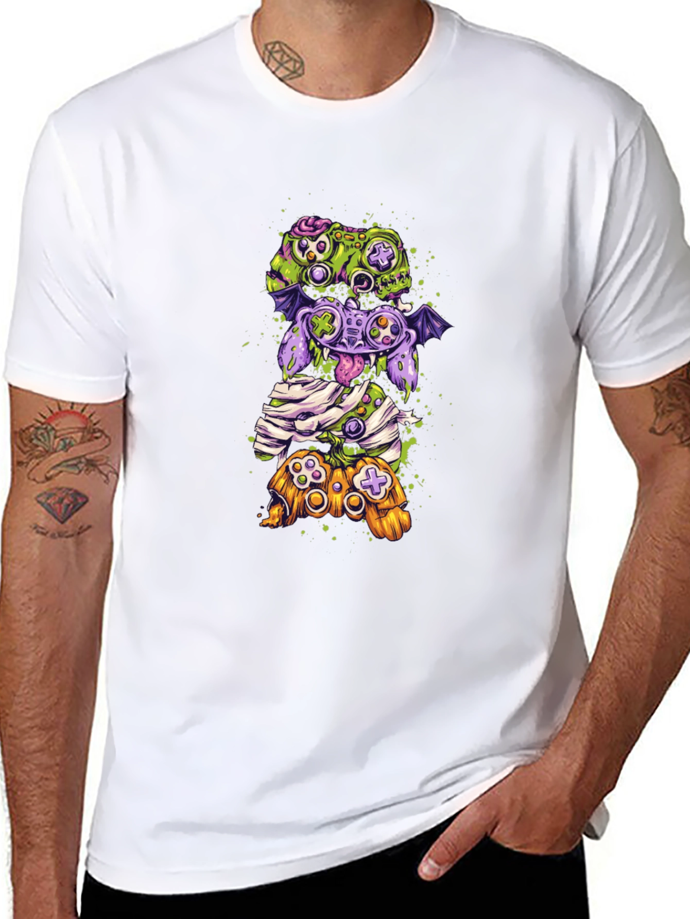 Zombie Gamer T-Shirt - Controller Monster Mash Tee