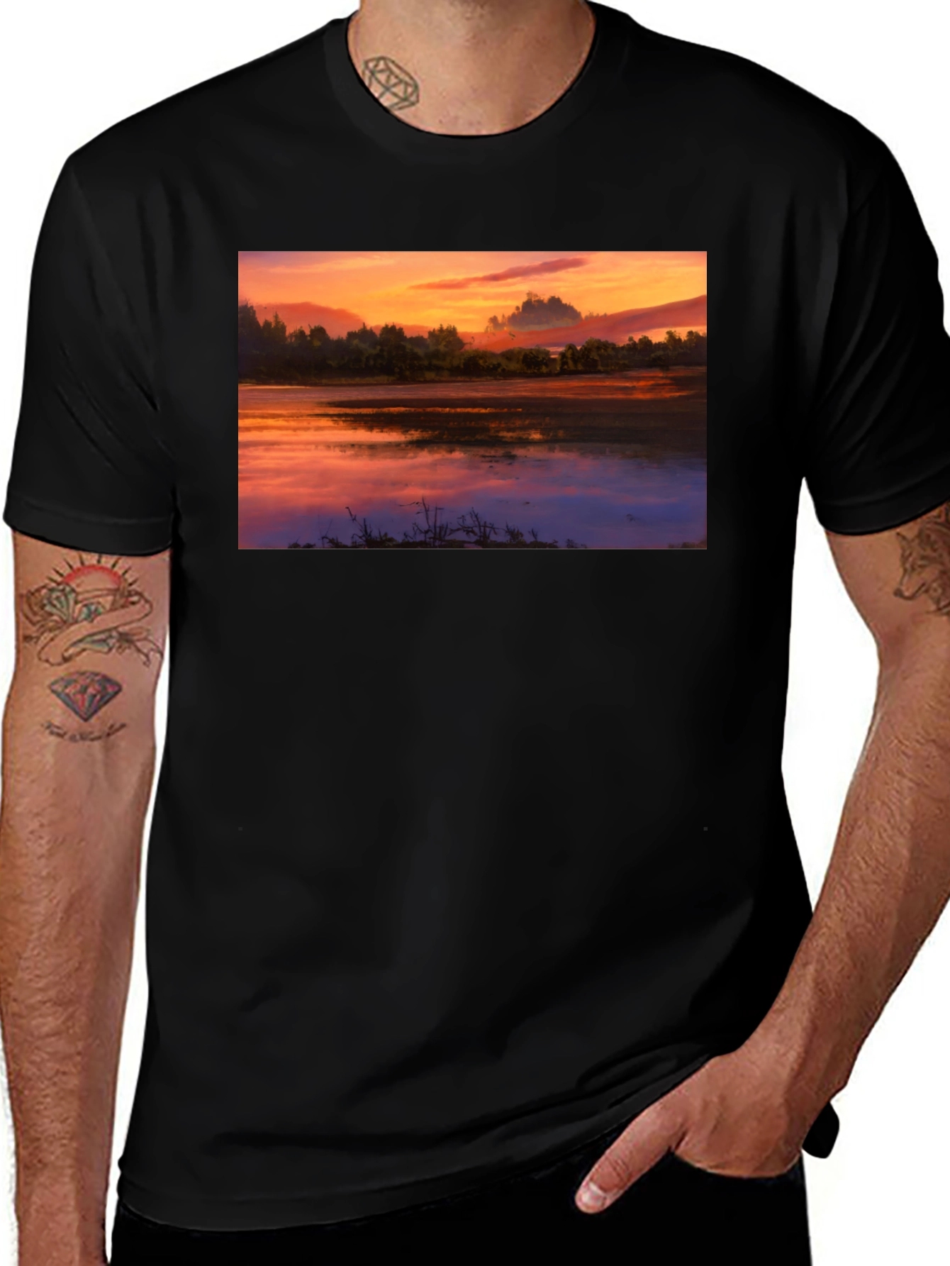 Sunset Lake Graphic Tee
