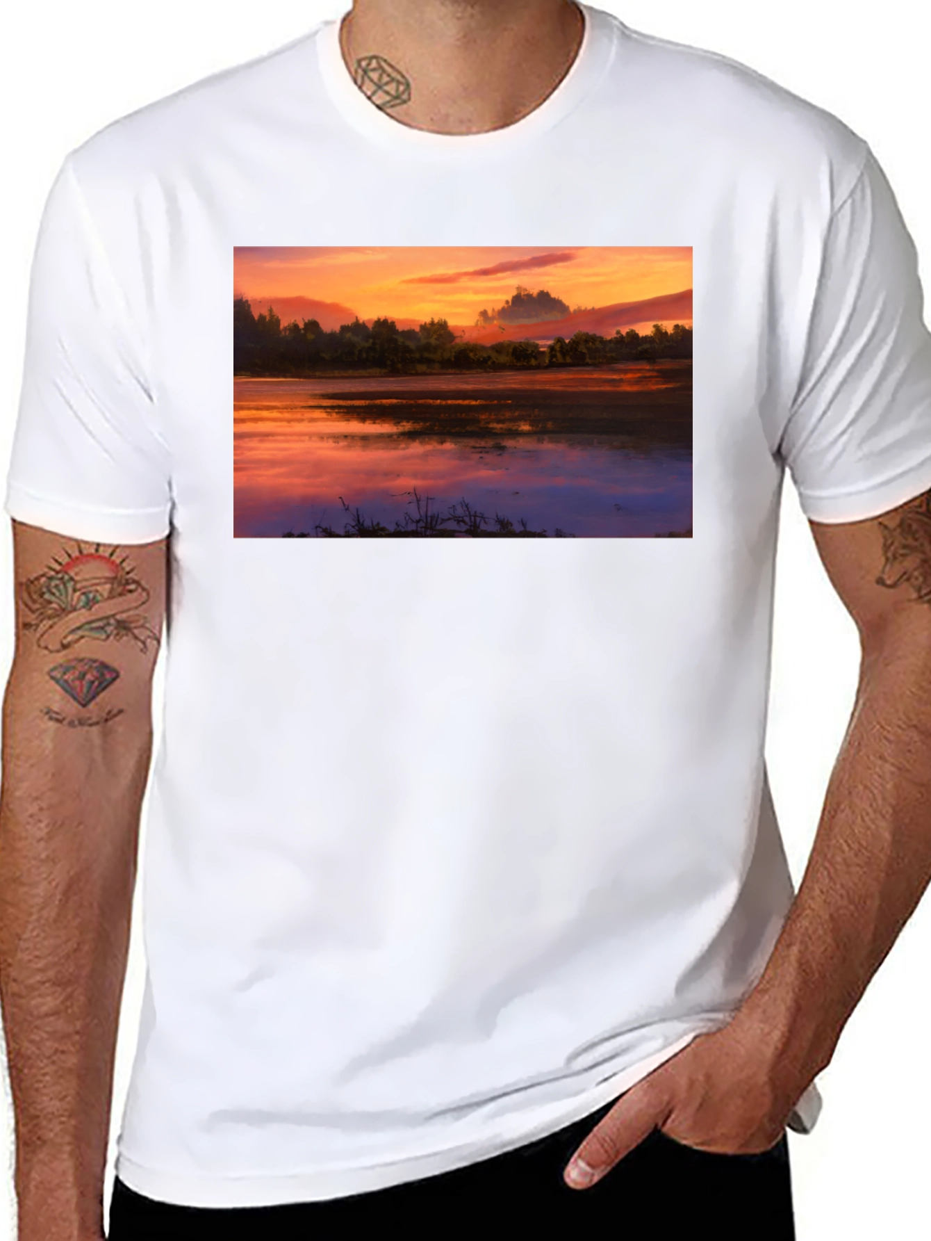 Sunset Lake Graphic Tee