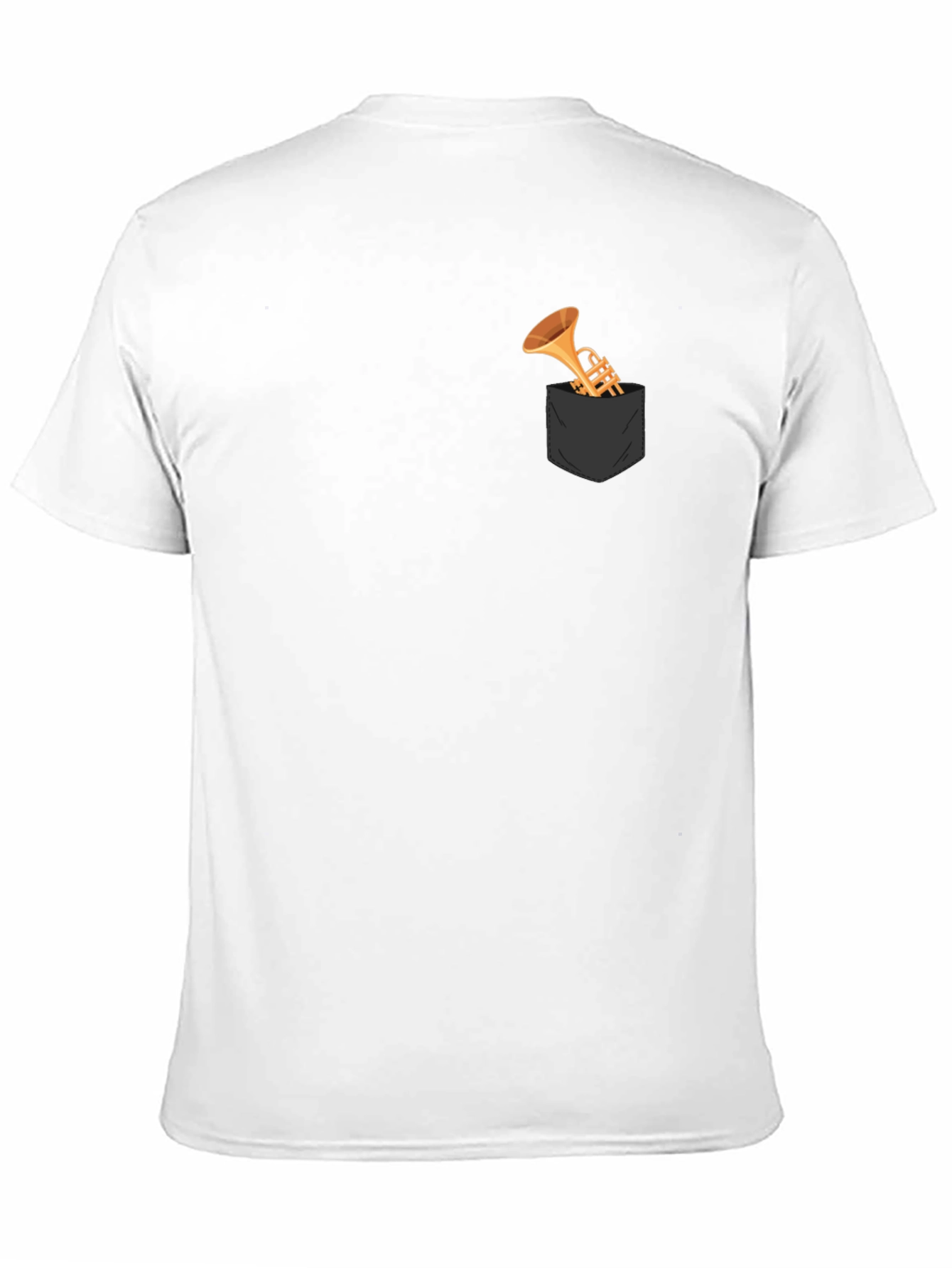 Trumpet Pocket T-Shirt - Novelty Musical Tee