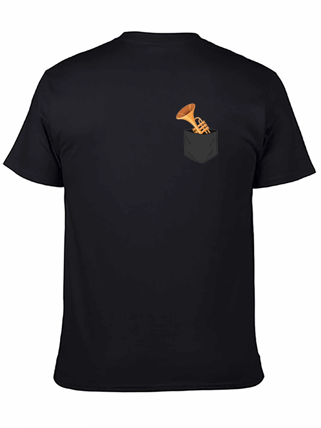 Trumpet Pocket T-Shirt - Novelty Musical Tee