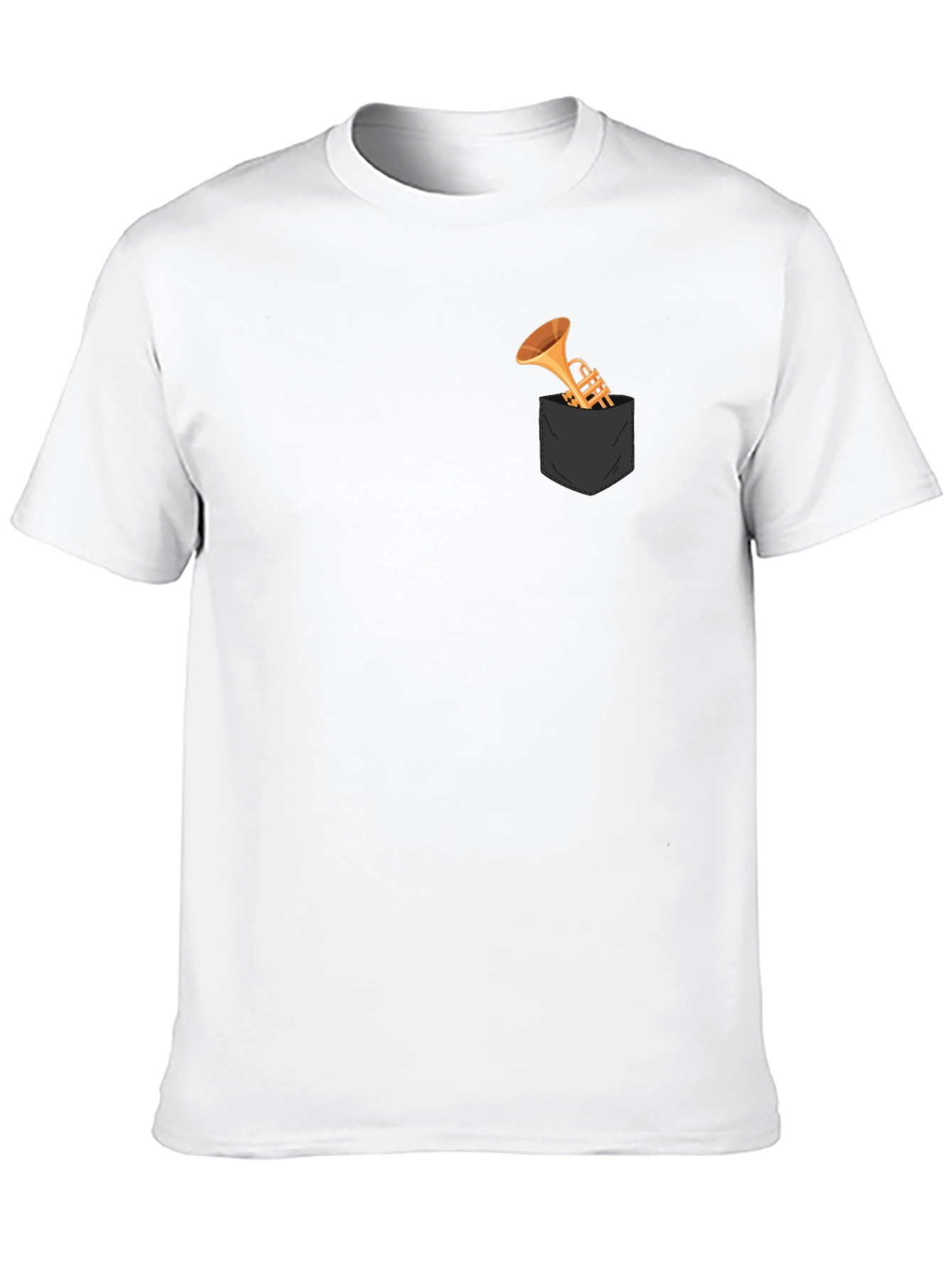 Trumpet Pocket T-Shirt - Novelty Musical Tee