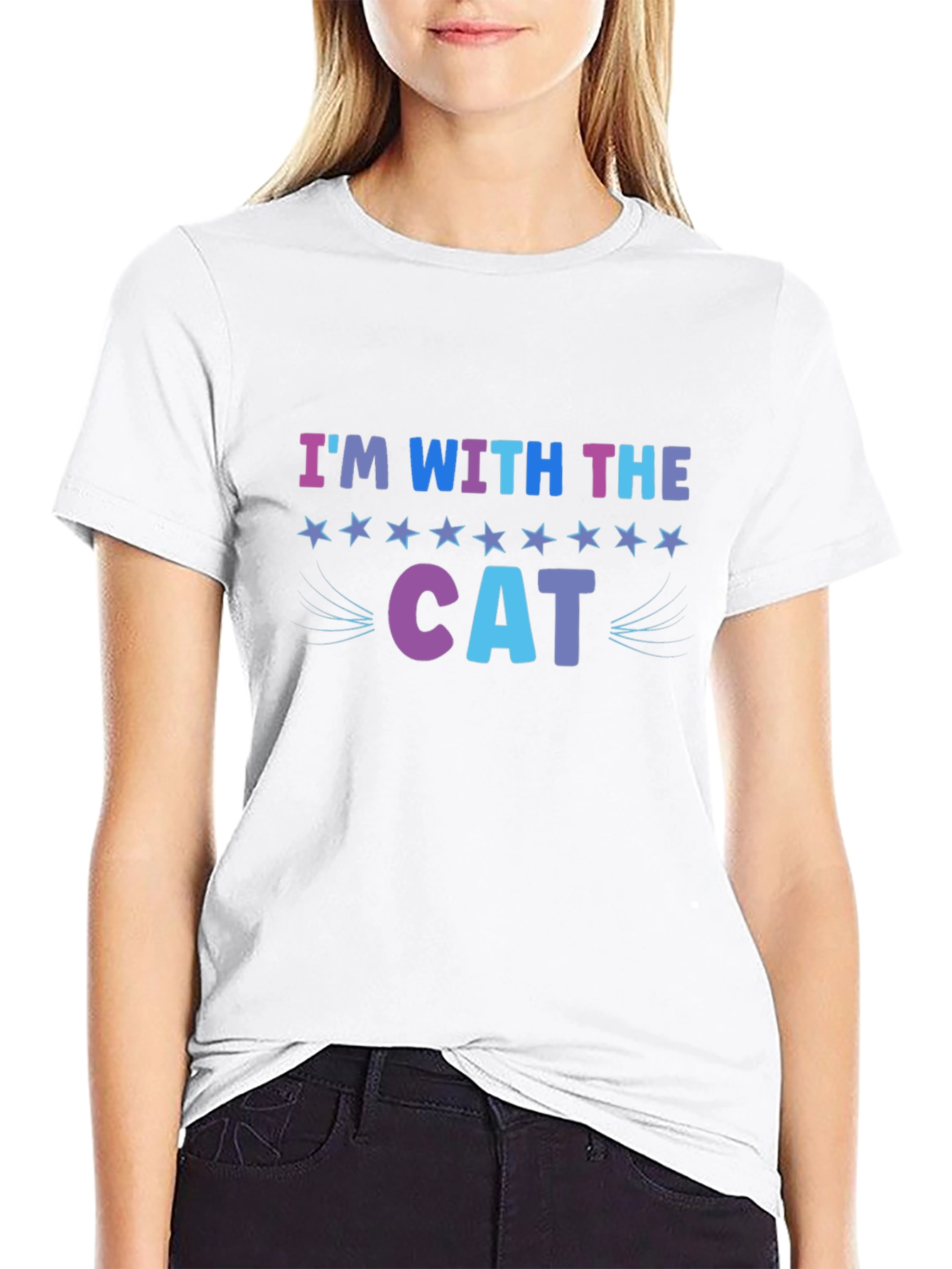 Im With The Cat T-Shirt Starry Design