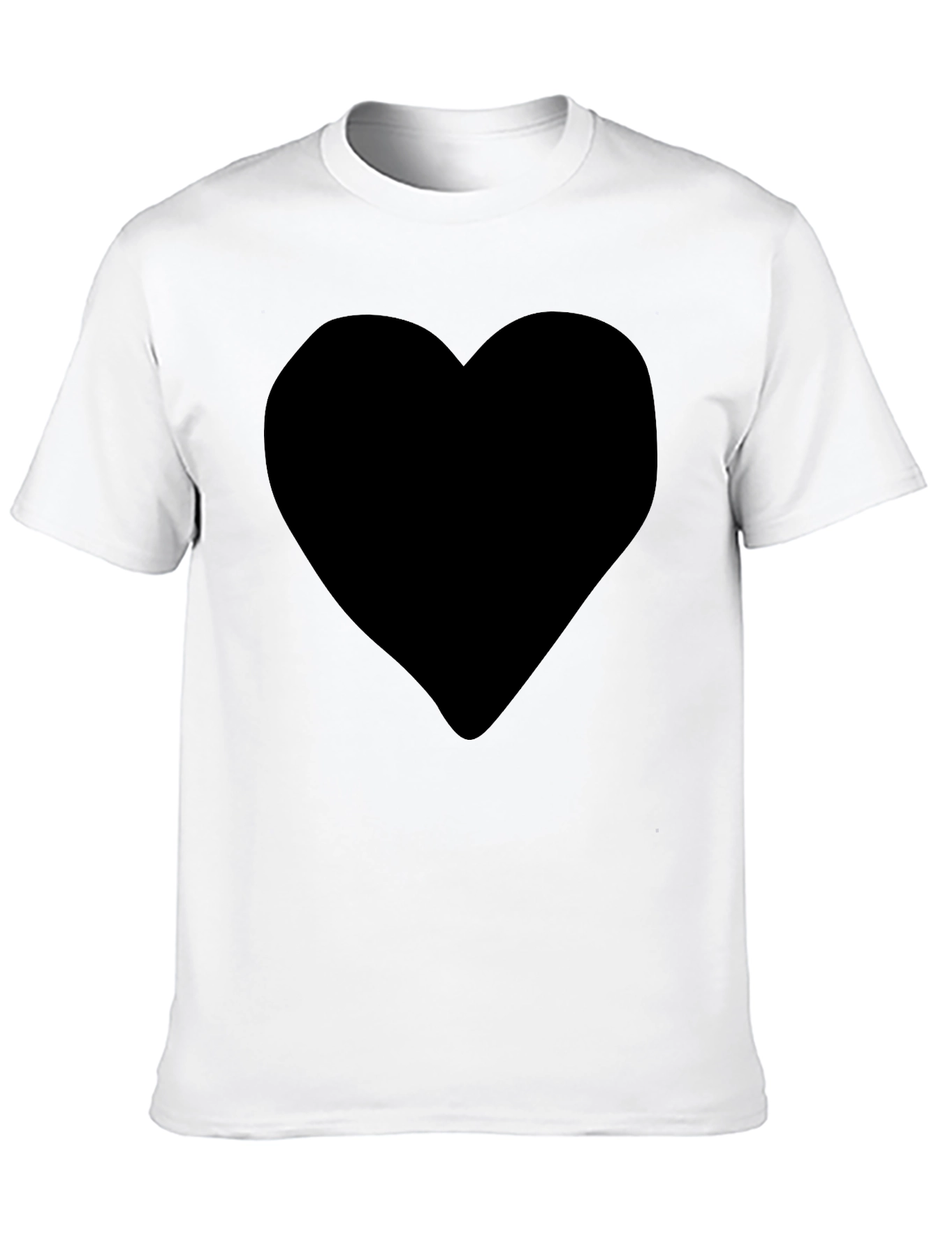 Black Heart Graphic Tee - Mens Crew Neck