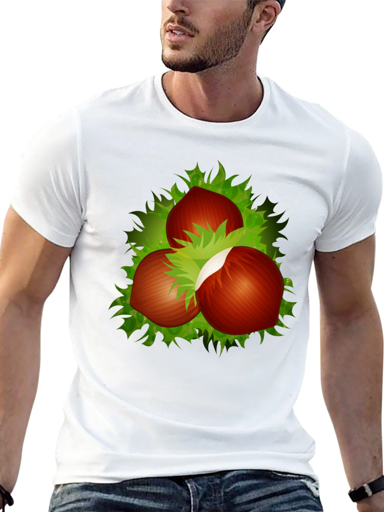 Hazelnut Cluster Graphic Black T-Shirt