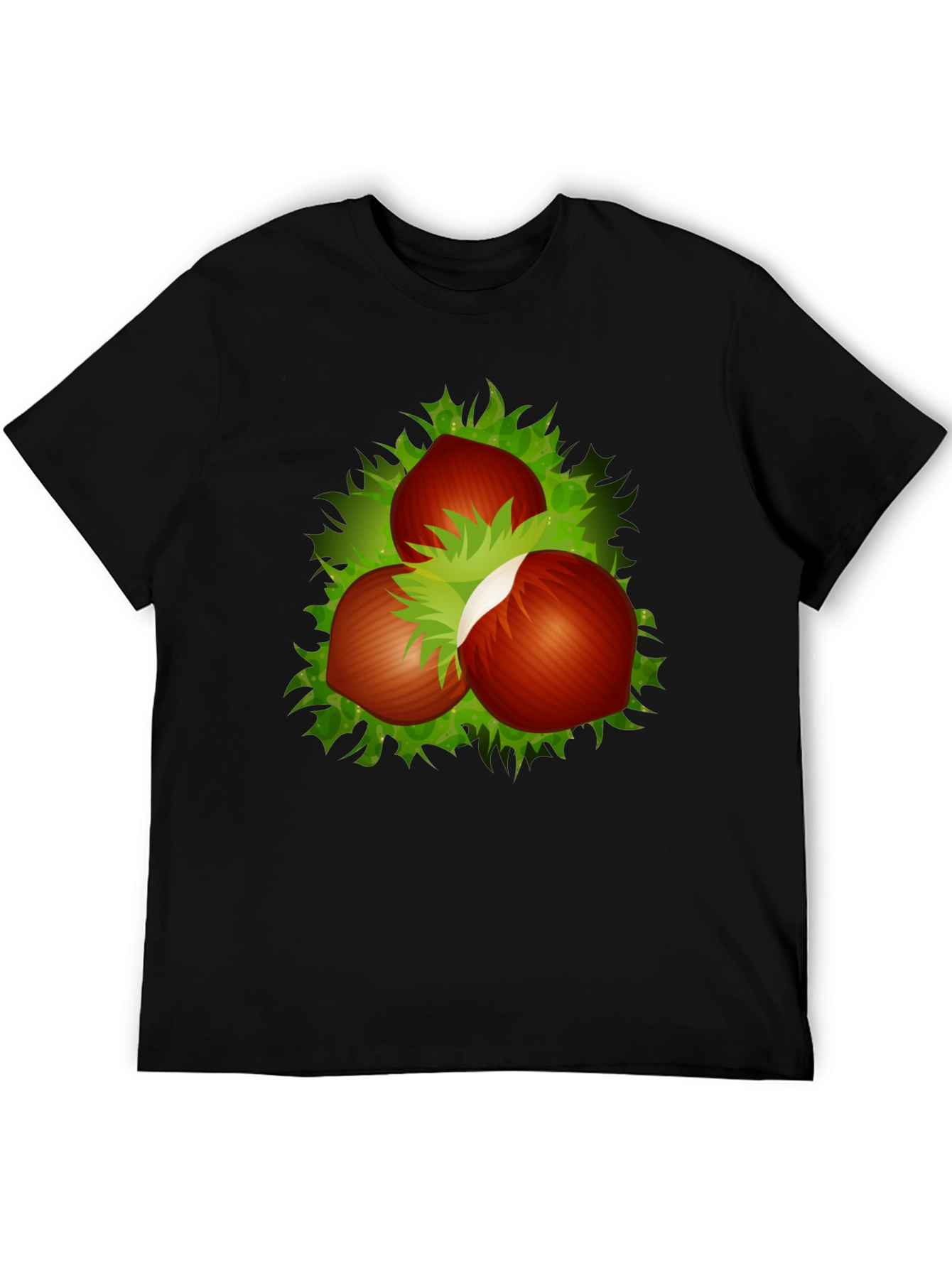 Hazelnut Cluster Graphic Black T-Shirt