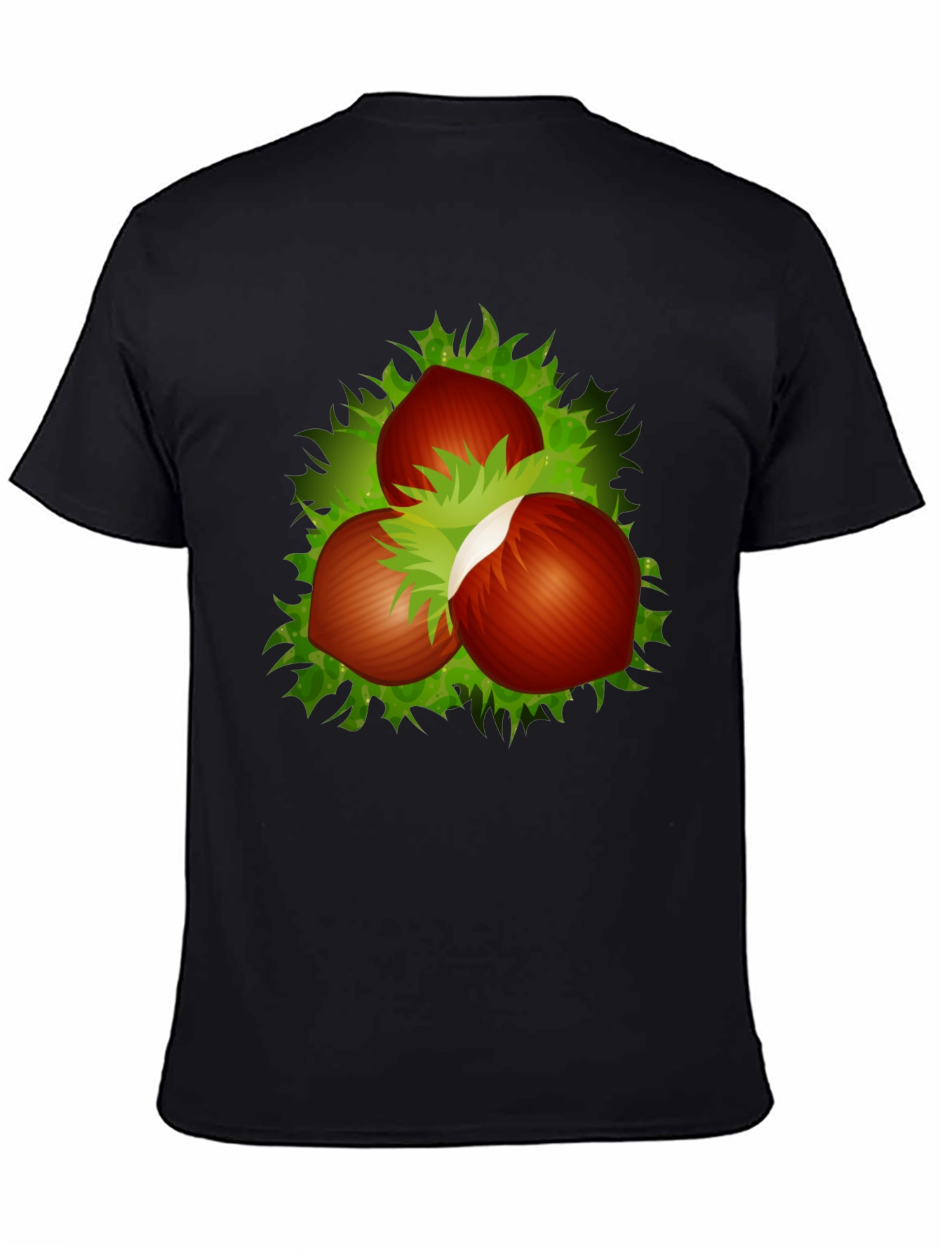 Hazelnut Cluster Graphic Black T-Shirt