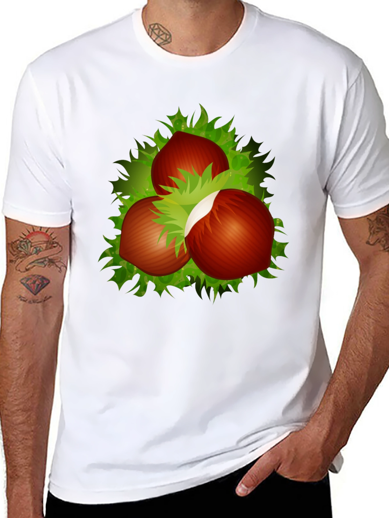 Hazelnut Cluster Graphic Black T-Shirt