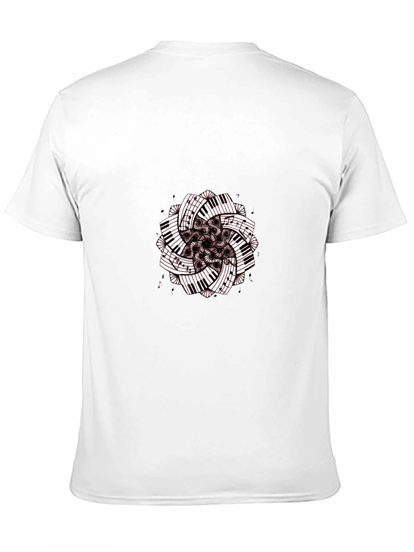 Musical Mandala Graphic Tee - Black Cotton Comfort
