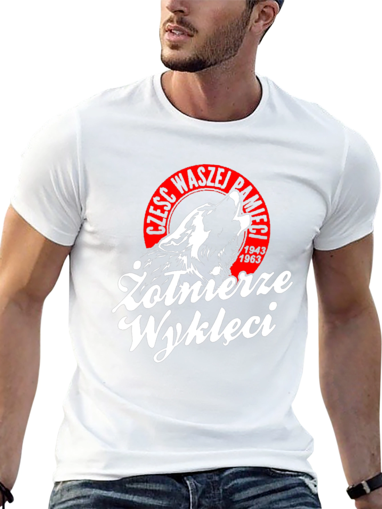 Żołnierze Wyklęci T-Shirt - Black Wolf Patriot Design