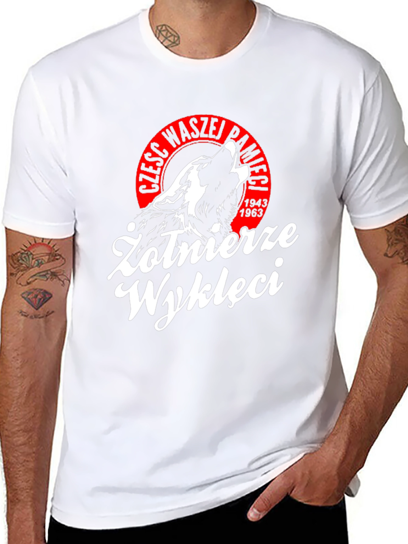 Żołnierze Wyklęci T-Shirt - Black Wolf Patriot Design