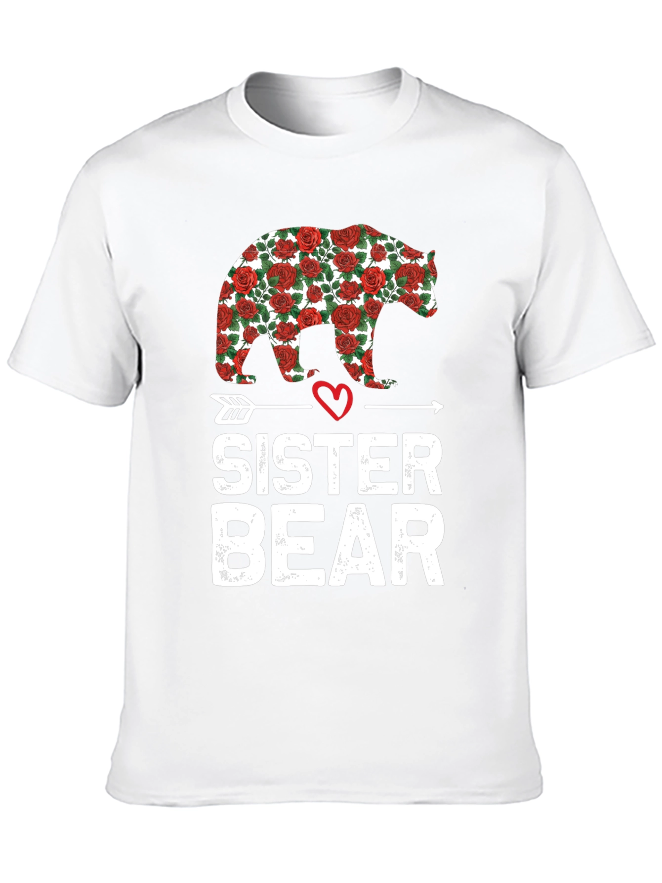 Sister Bear Rose Graphic T-Shirt