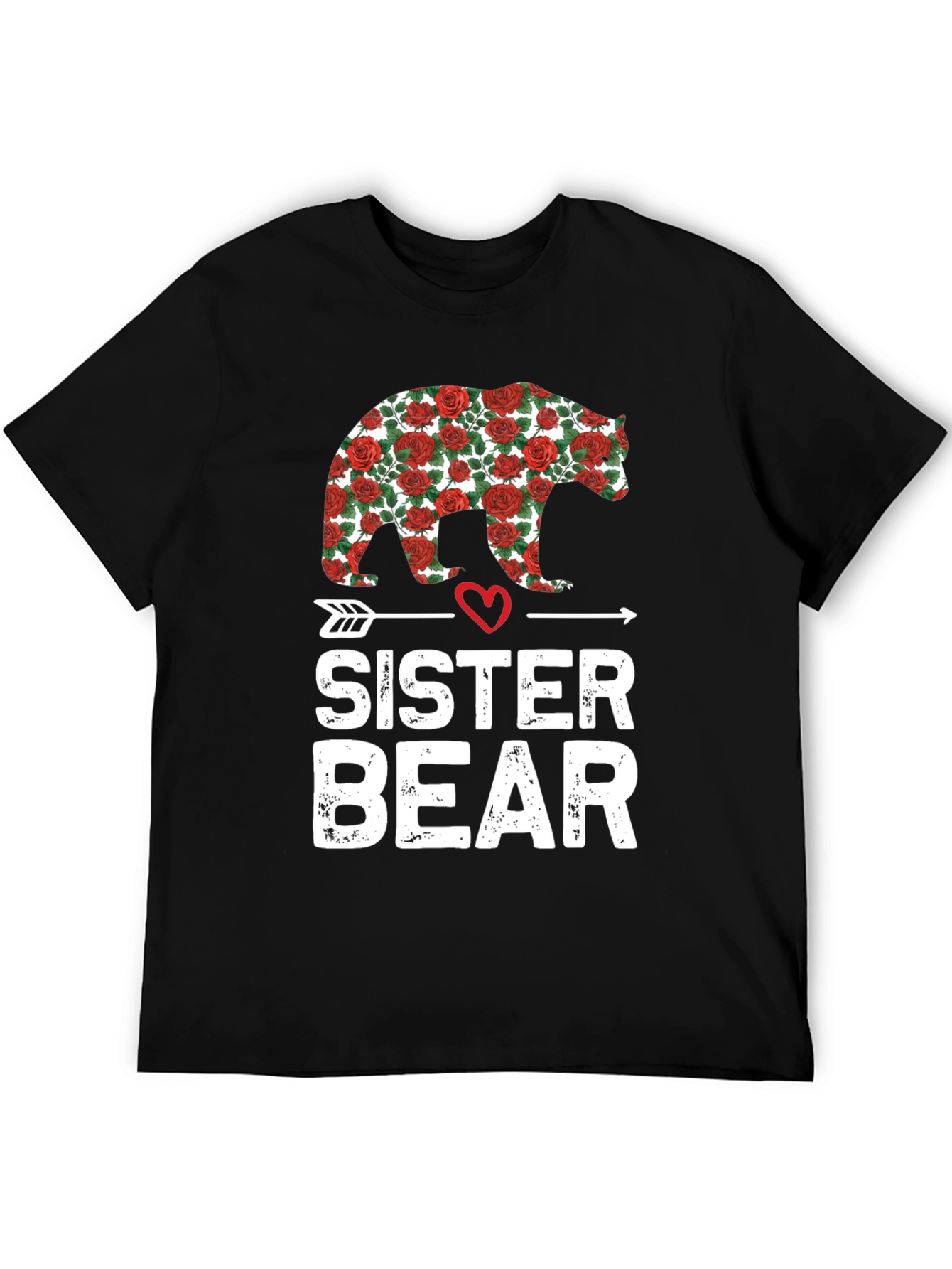 Sister Bear Rose Graphic T-Shirt