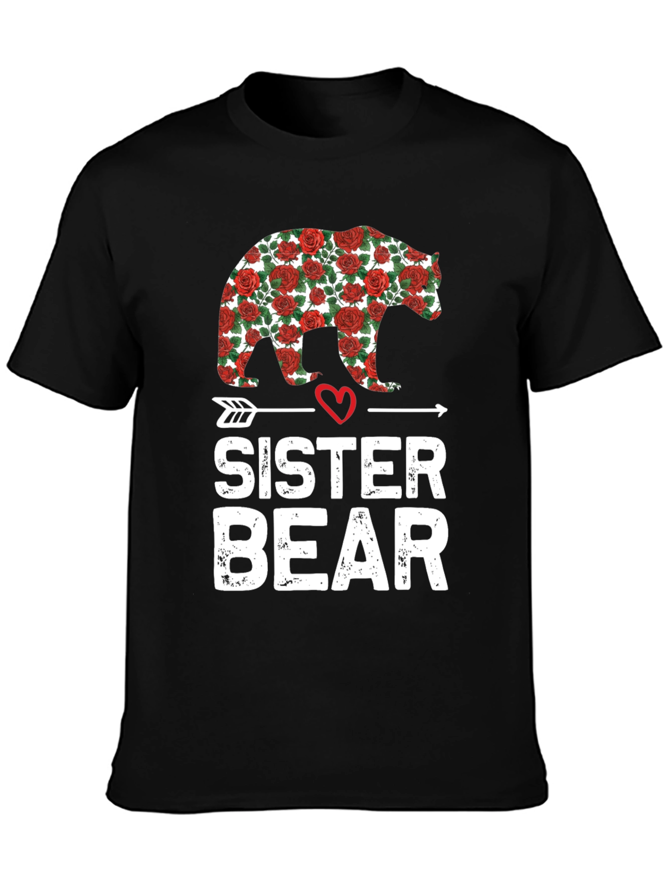Sister Bear Rose Graphic T-Shirt