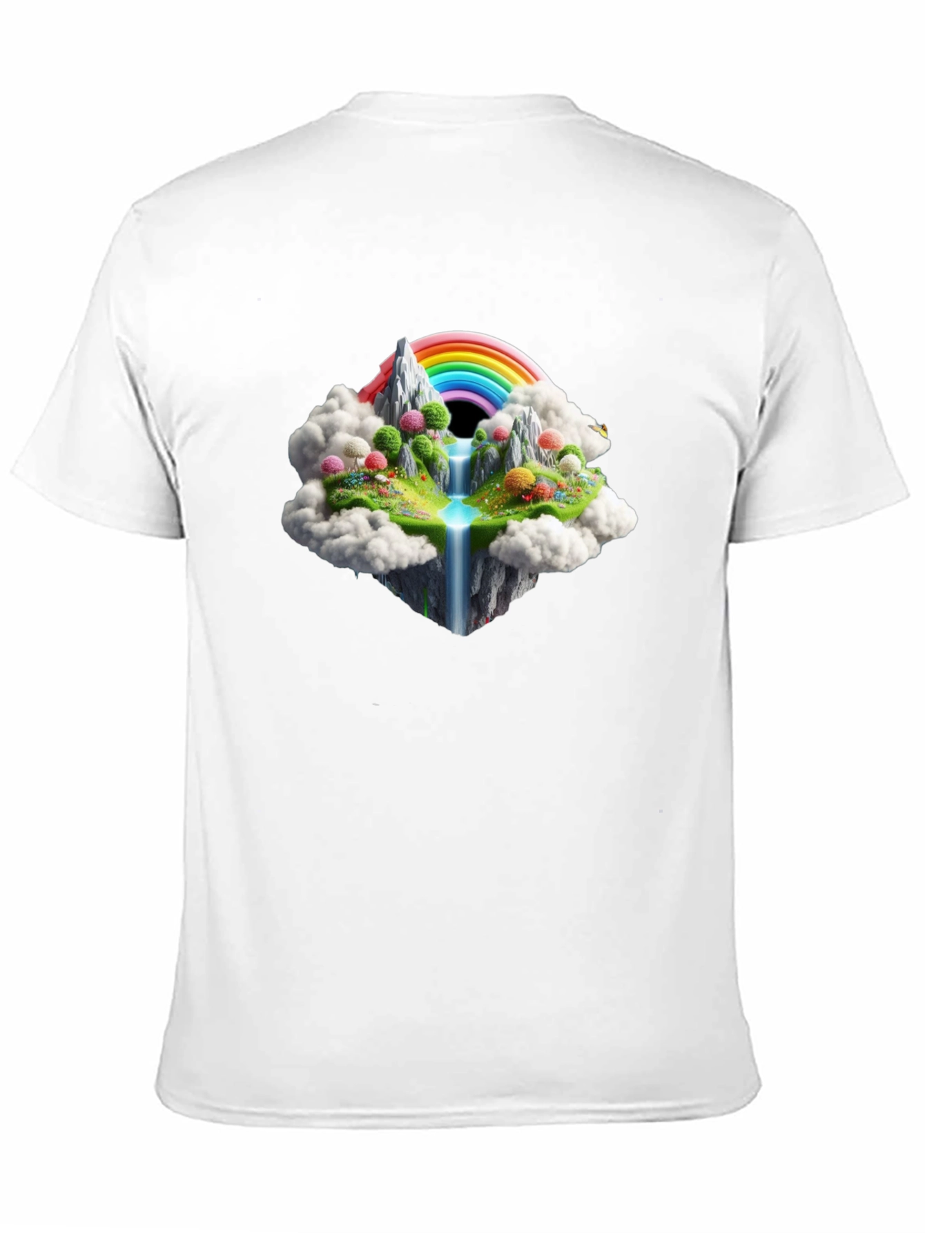 Rainbow Island Black T-Shirt