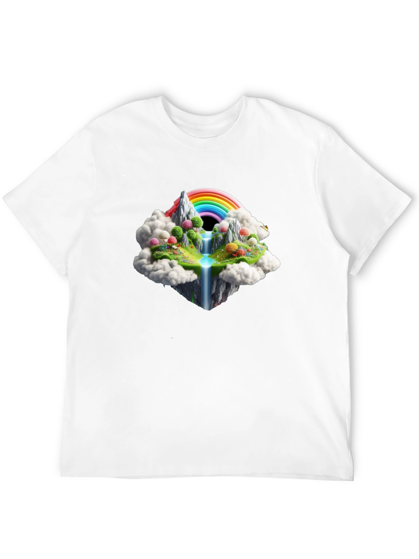 Rainbow Island Black T-Shirt