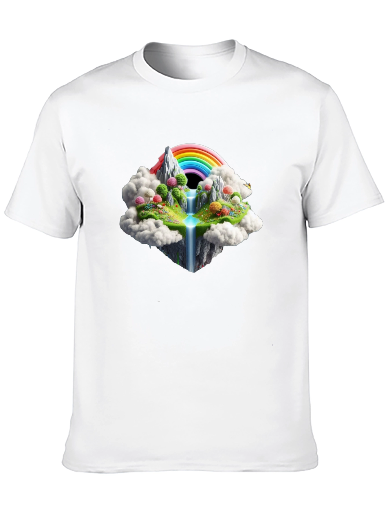 Rainbow Island Black T-Shirt