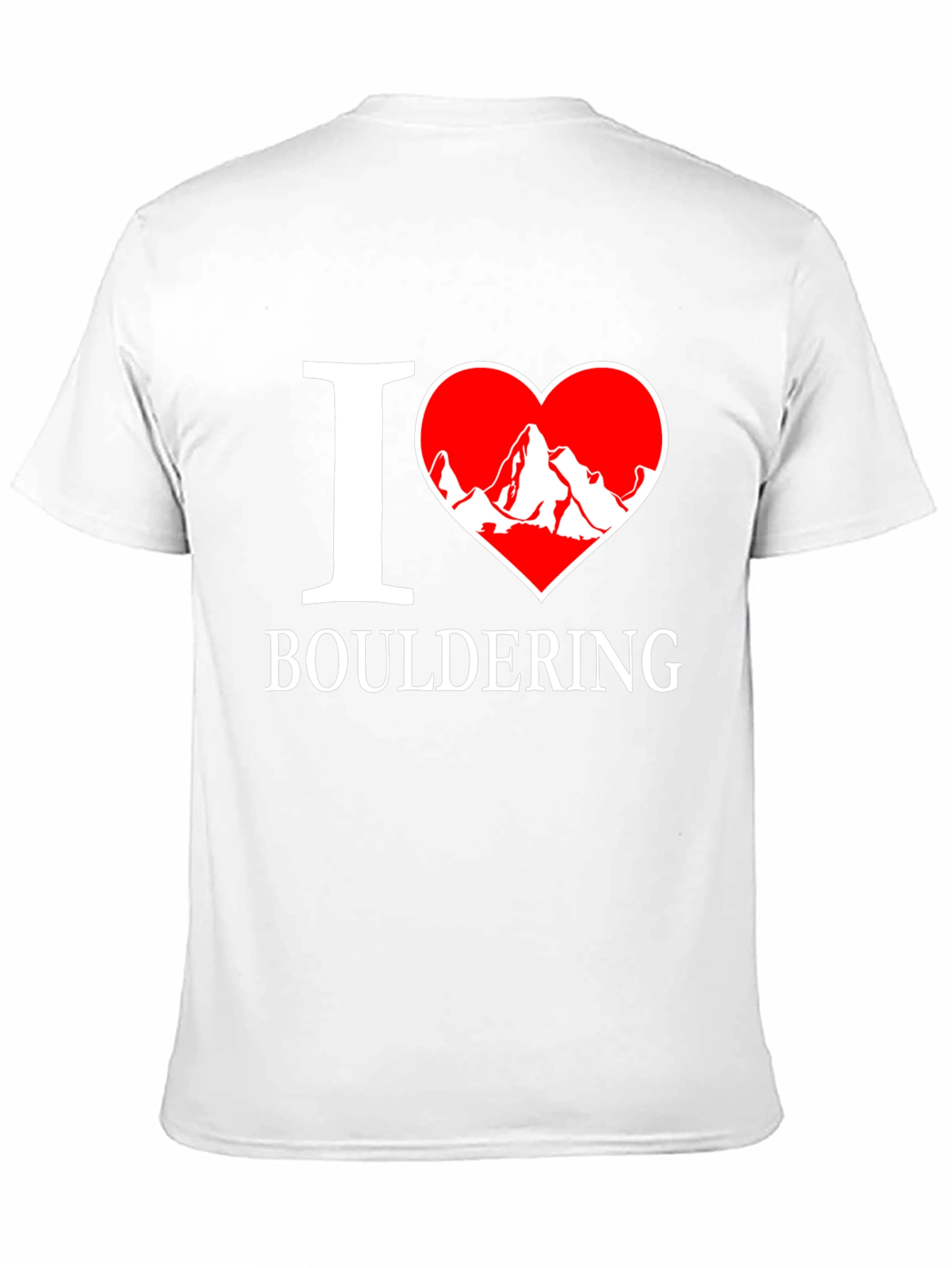 I Heart Bouldering Graphic Tee - Climbing Enthusiast Shirt