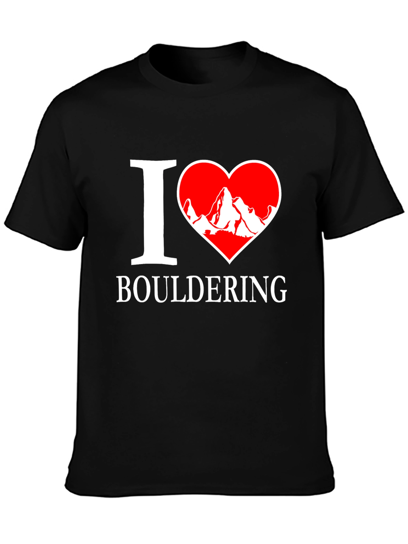 I Heart Bouldering Graphic Tee - Climbing Enthusiast Shirt