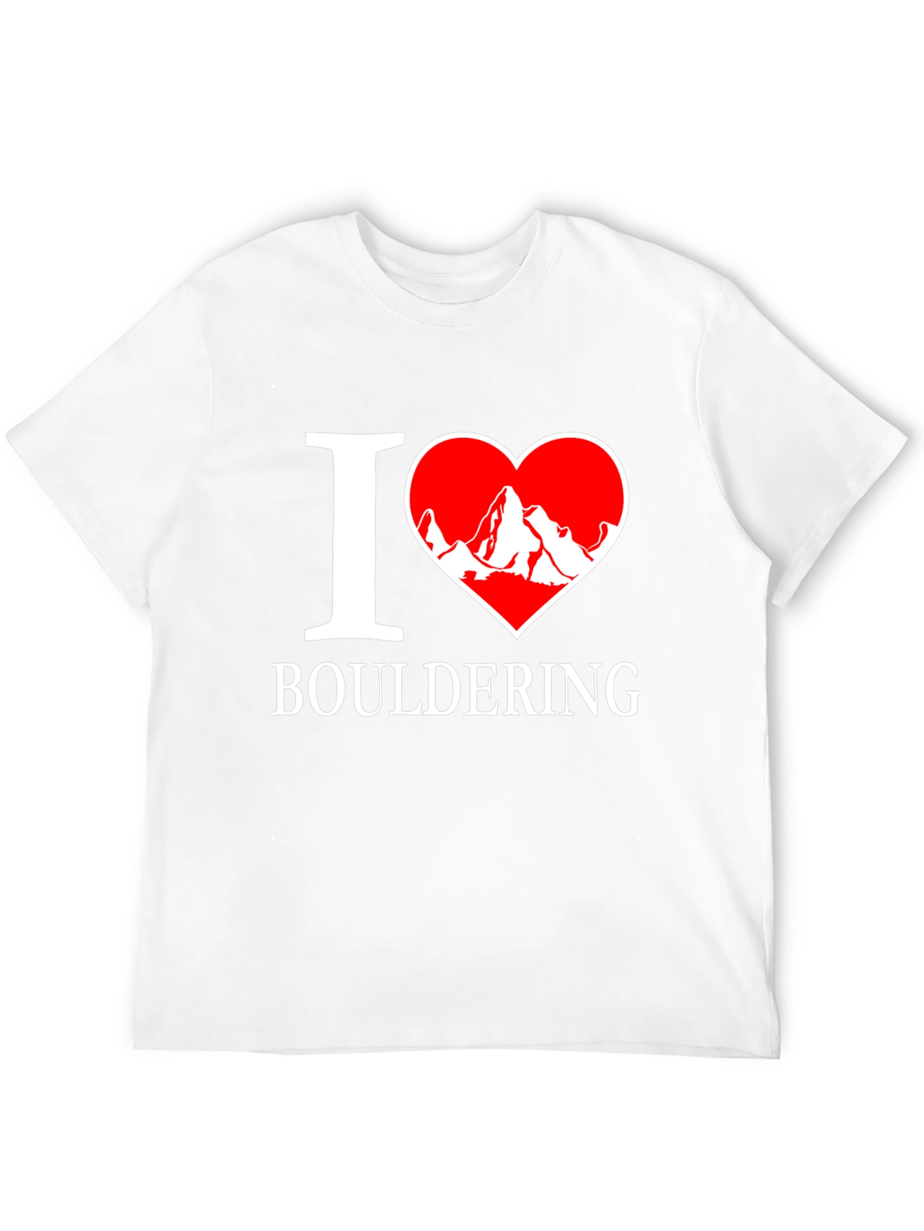 I Heart Bouldering Graphic Tee - Climbing Enthusiast Shirt