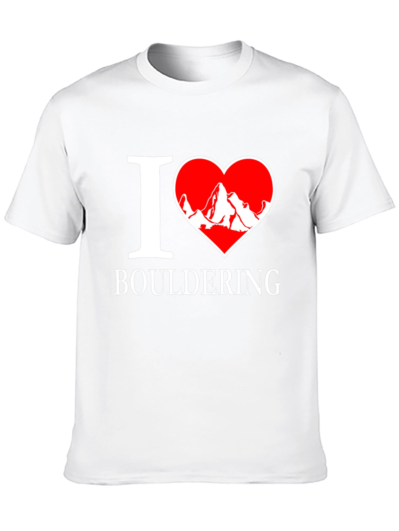 I Heart Bouldering Graphic Tee - Climbing Enthusiast Shirt