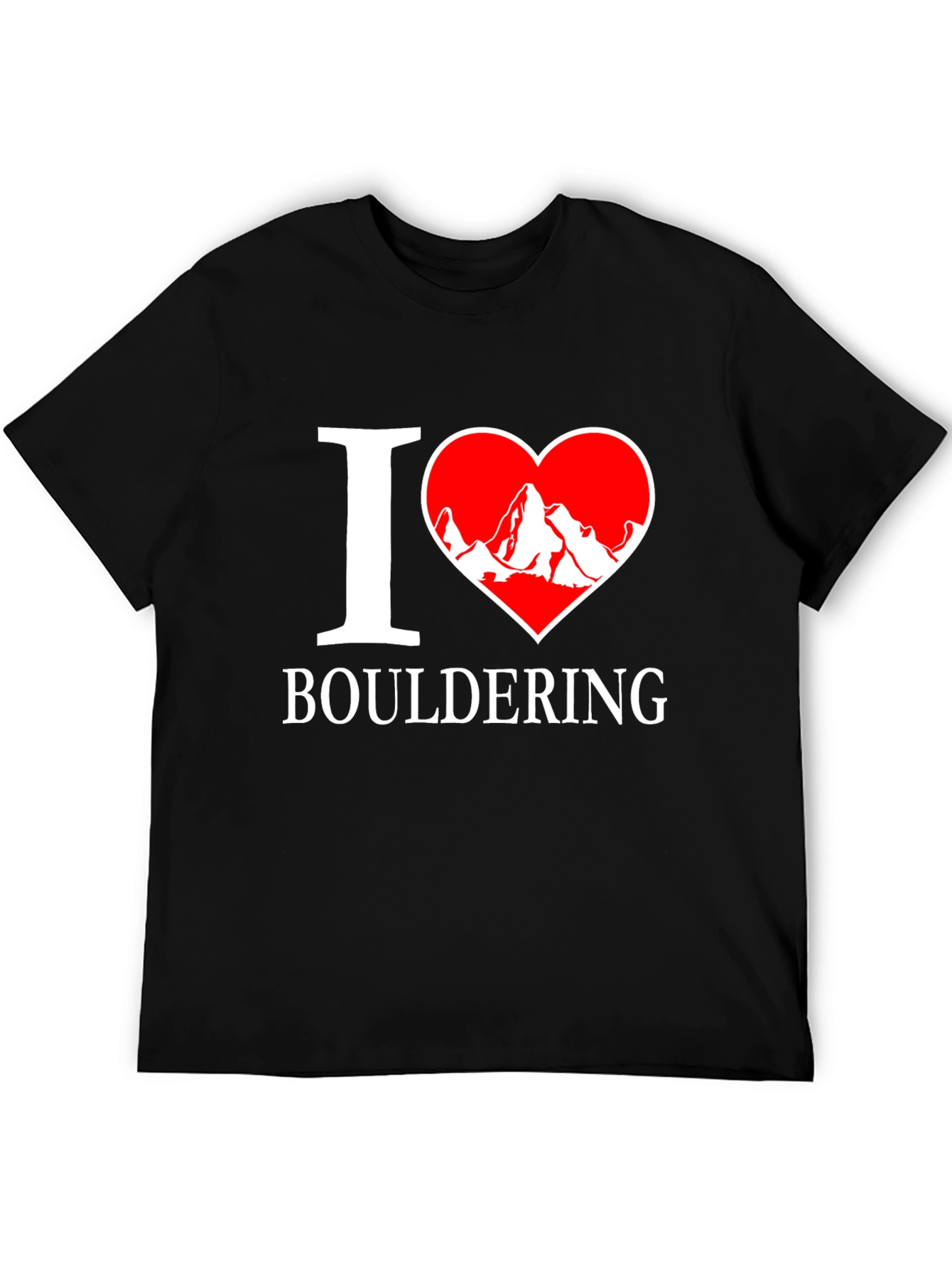 I Heart Bouldering Graphic Tee - Climbing Enthusiast Shirt