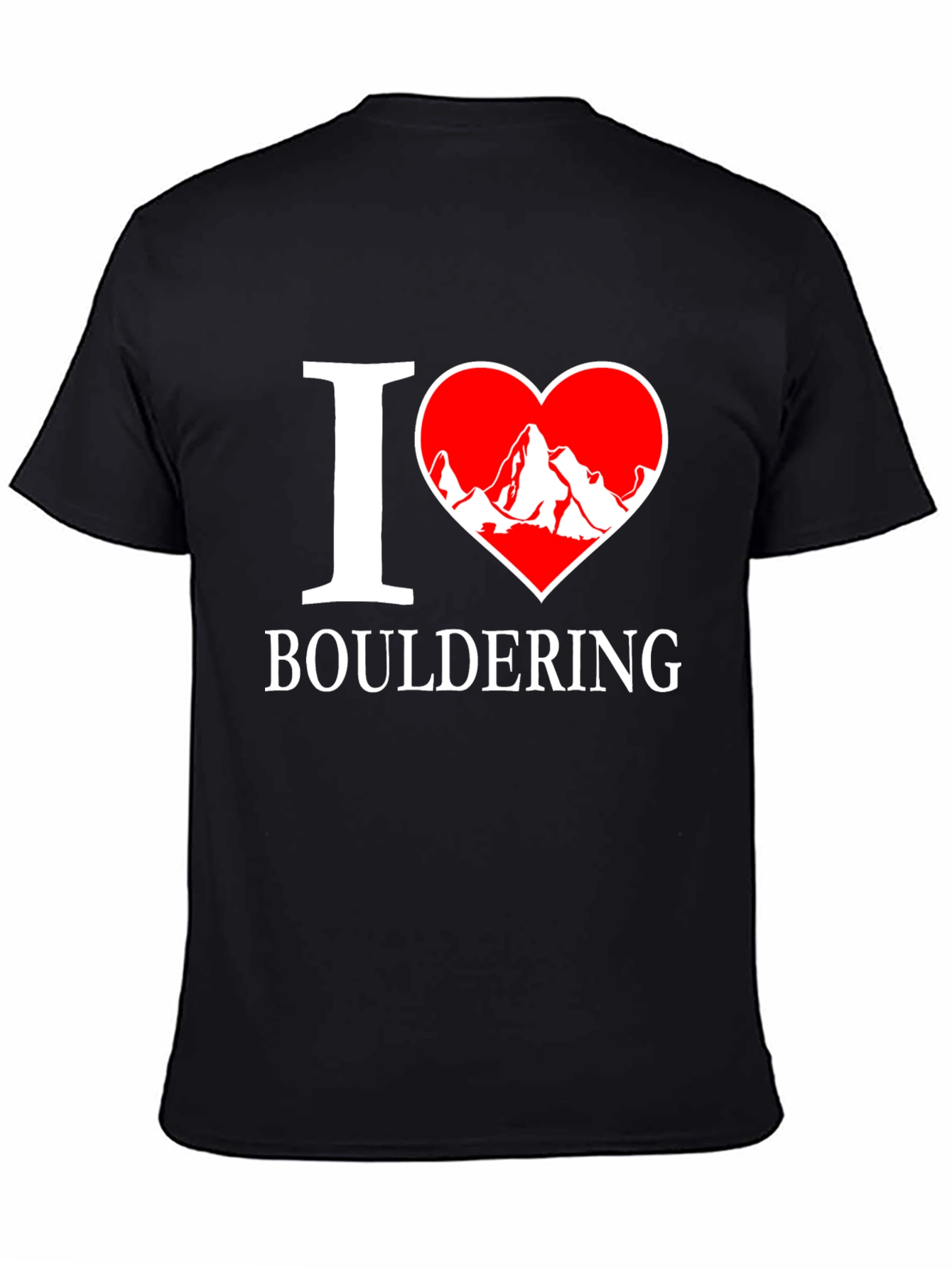 I Heart Bouldering Graphic Tee - Climbing Enthusiast Shirt