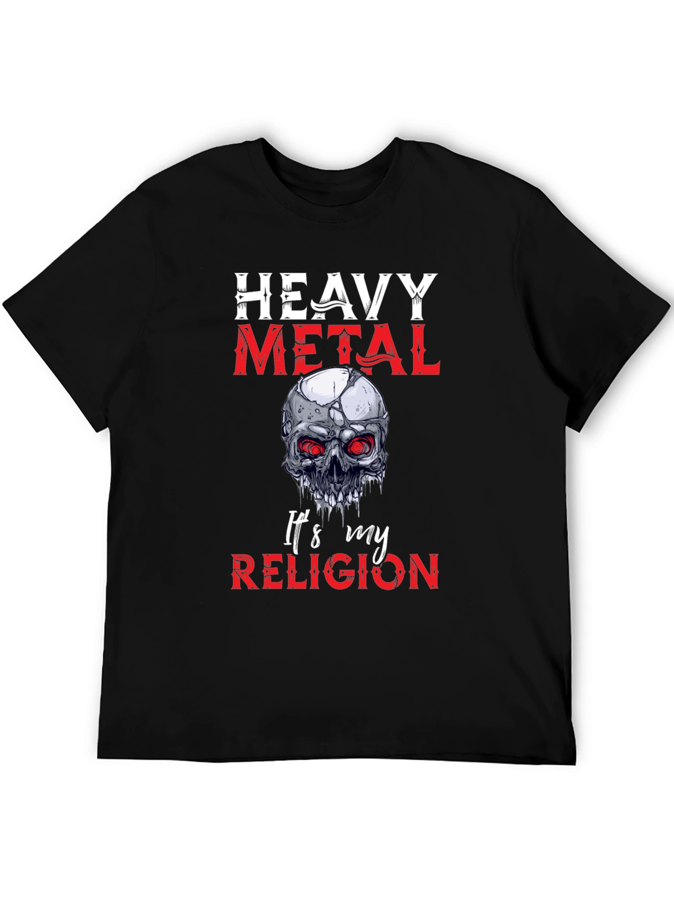 Heavy Metal Religion Skull Graphic Tee