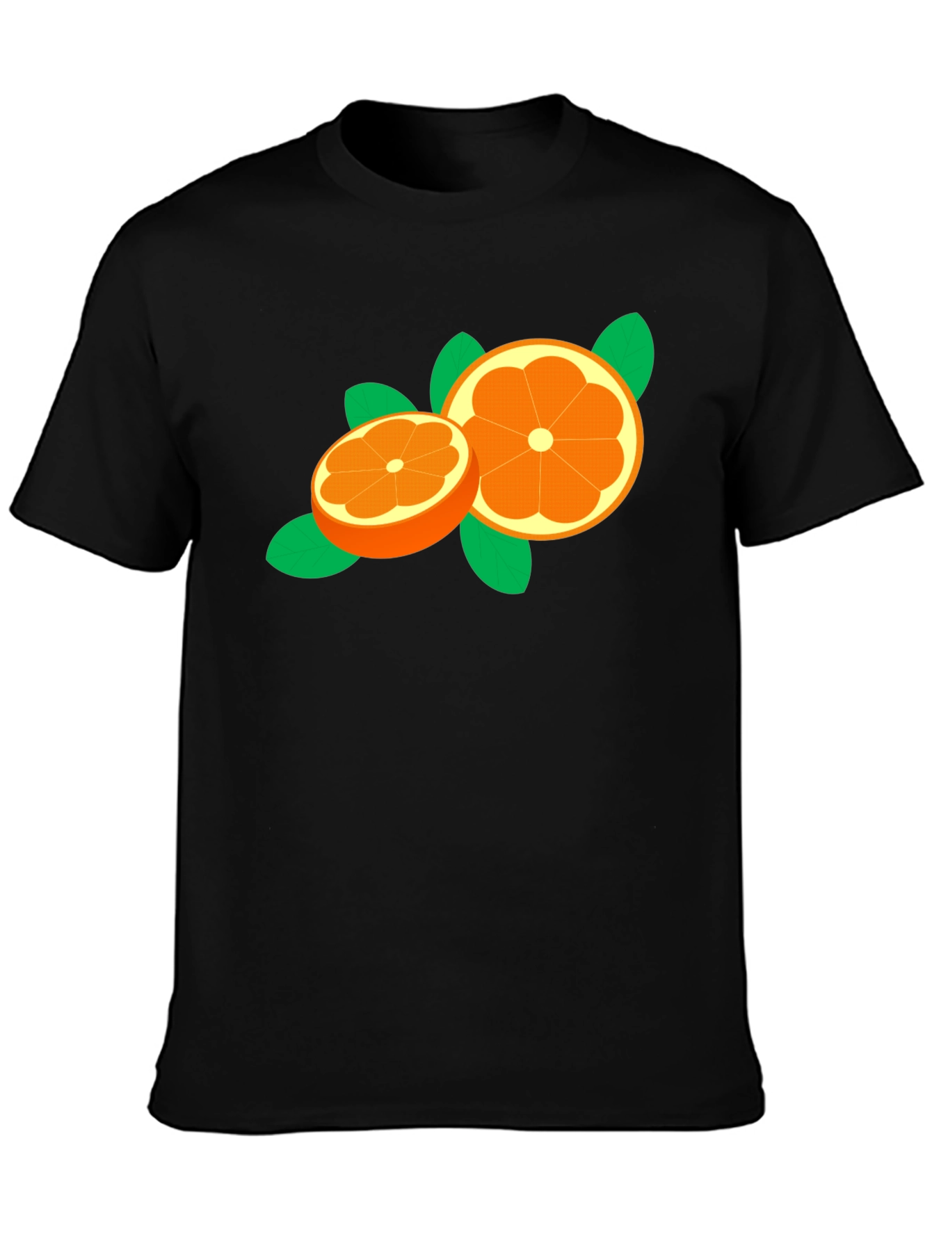 Orange Slice Graphic Tee - Trendy Fruit Design