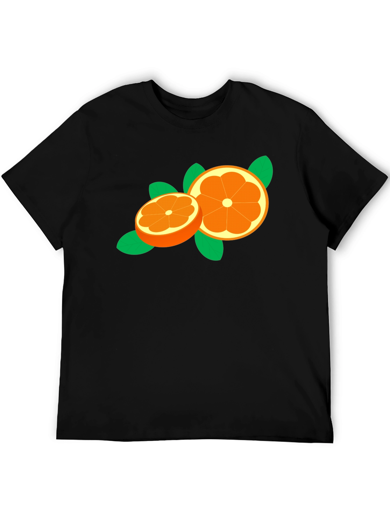 Orange Slice Graphic Tee - Trendy Fruit Design