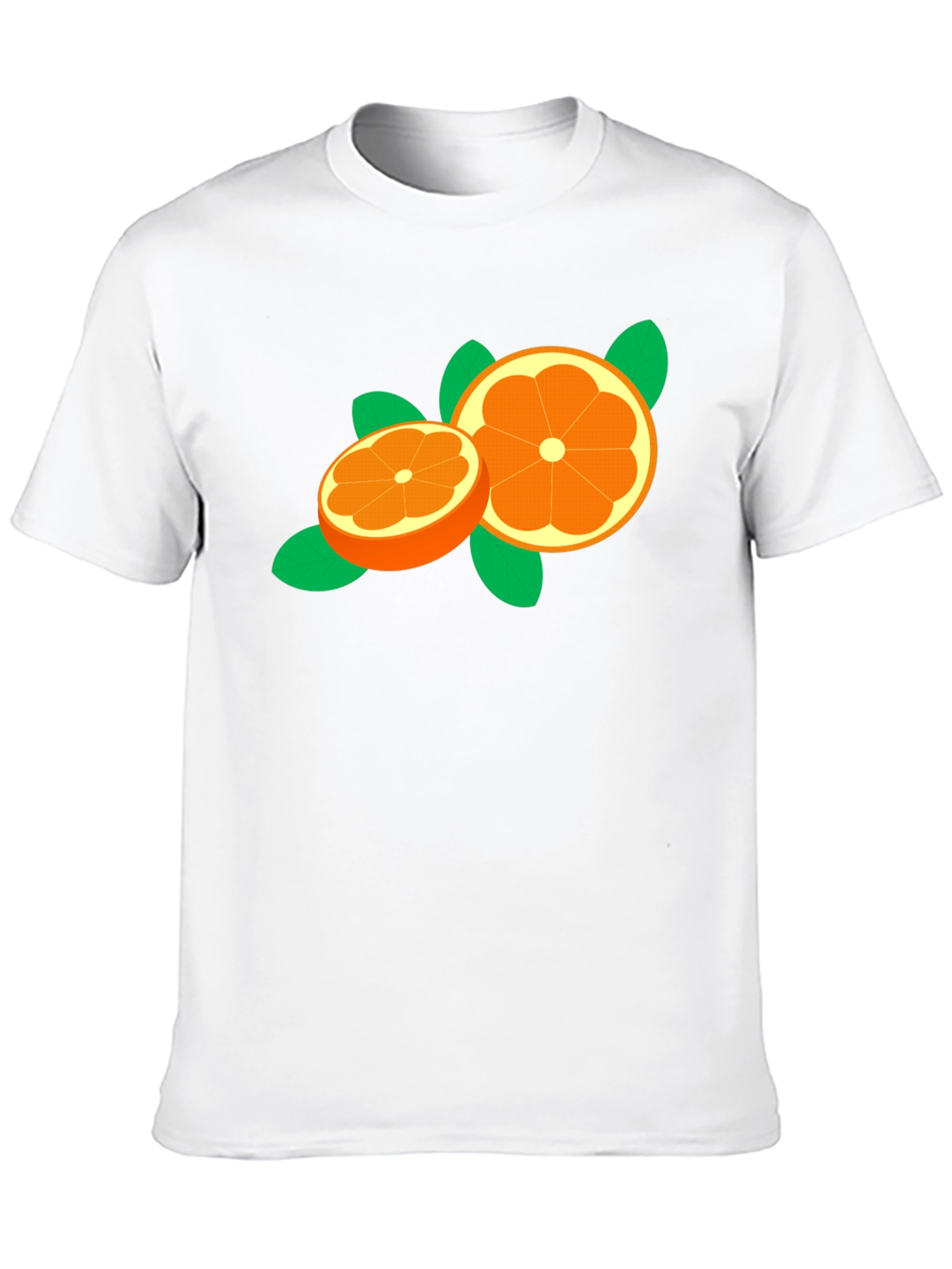 Orange Slice Graphic Tee - Trendy Fruit Design