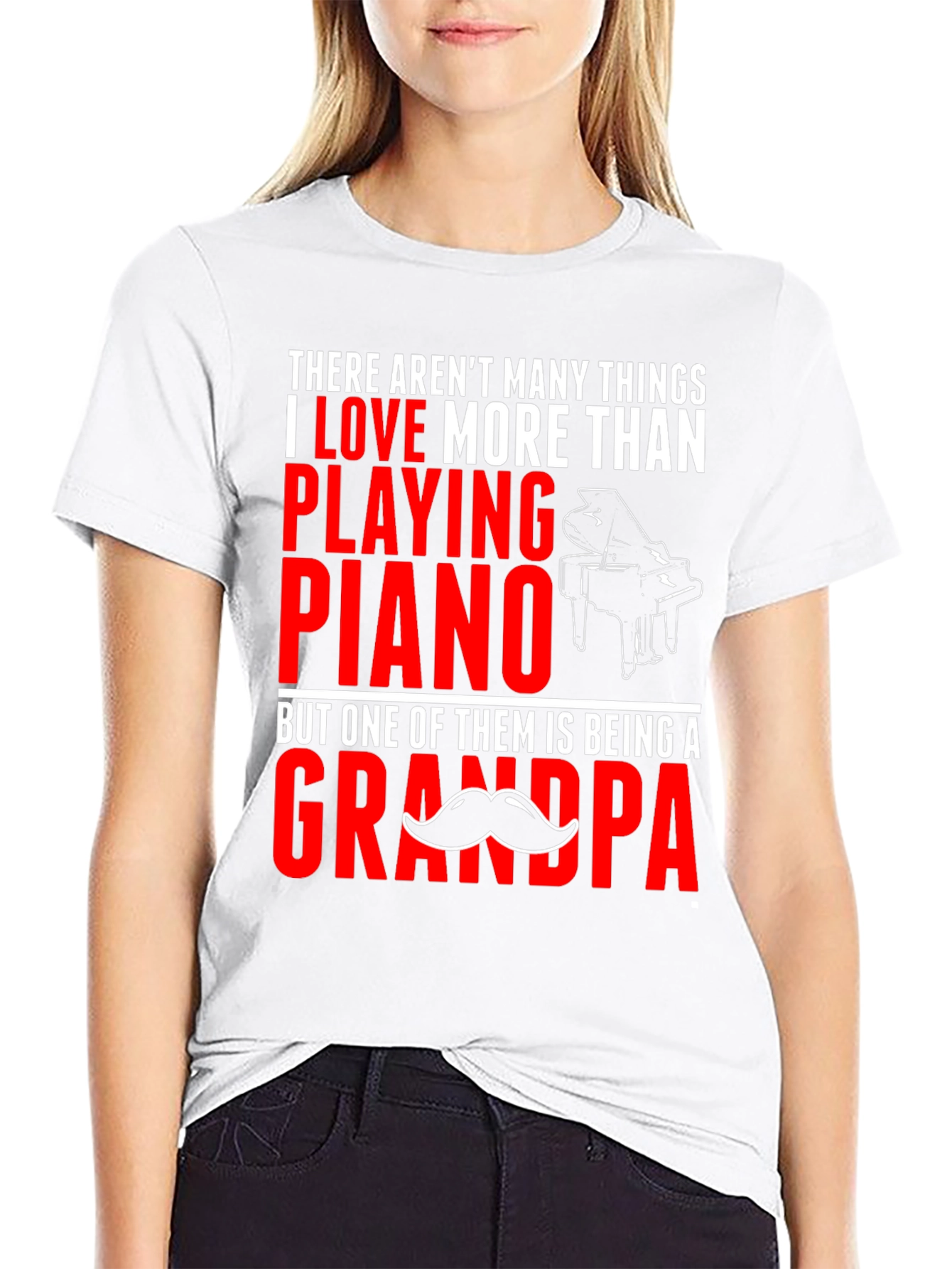 Piano Playing Grandpa T-Shirt