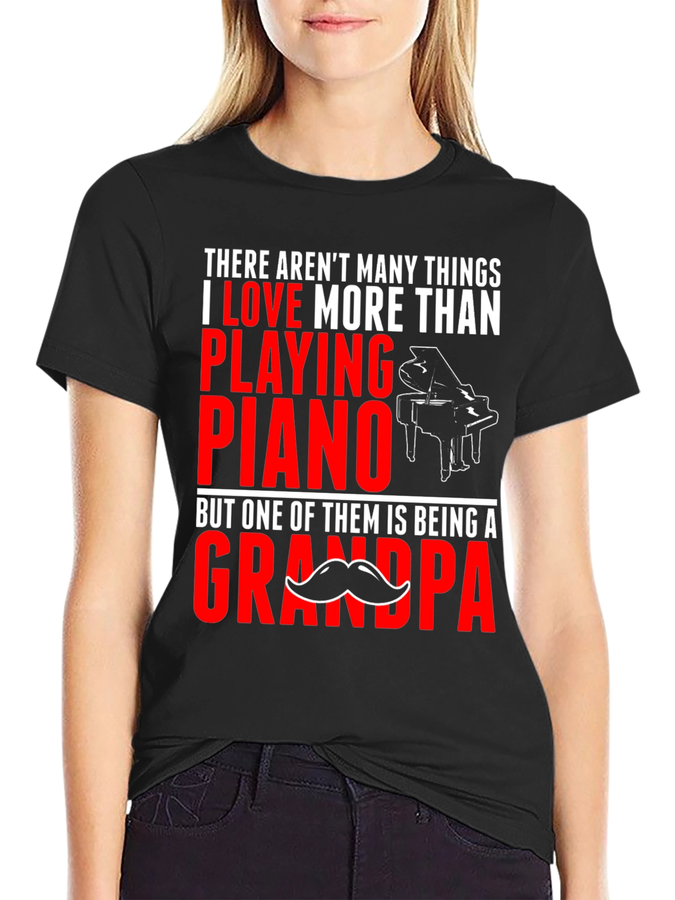 Piano Playing Grandpa T-Shirt