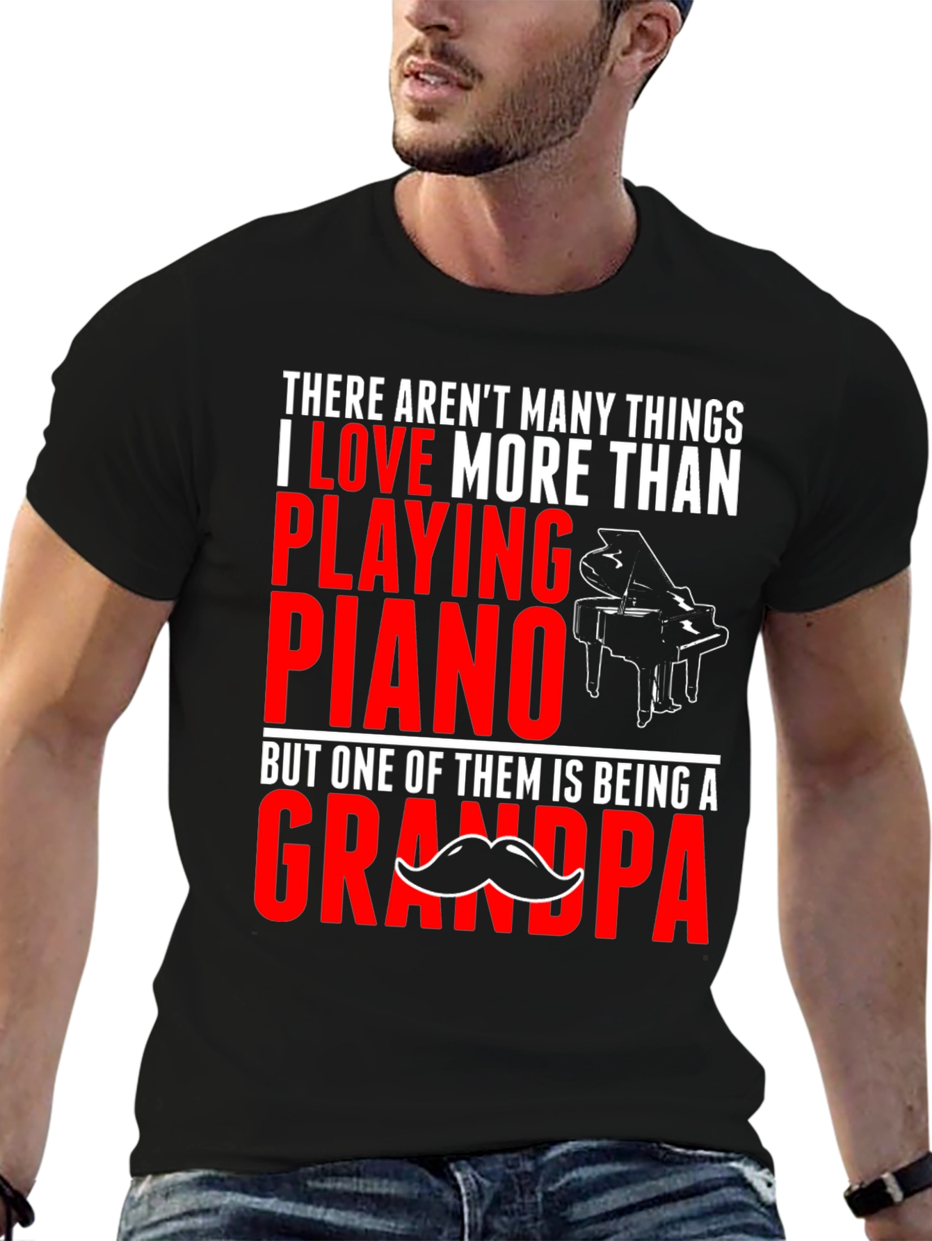 Piano Playing Grandpa T-Shirt