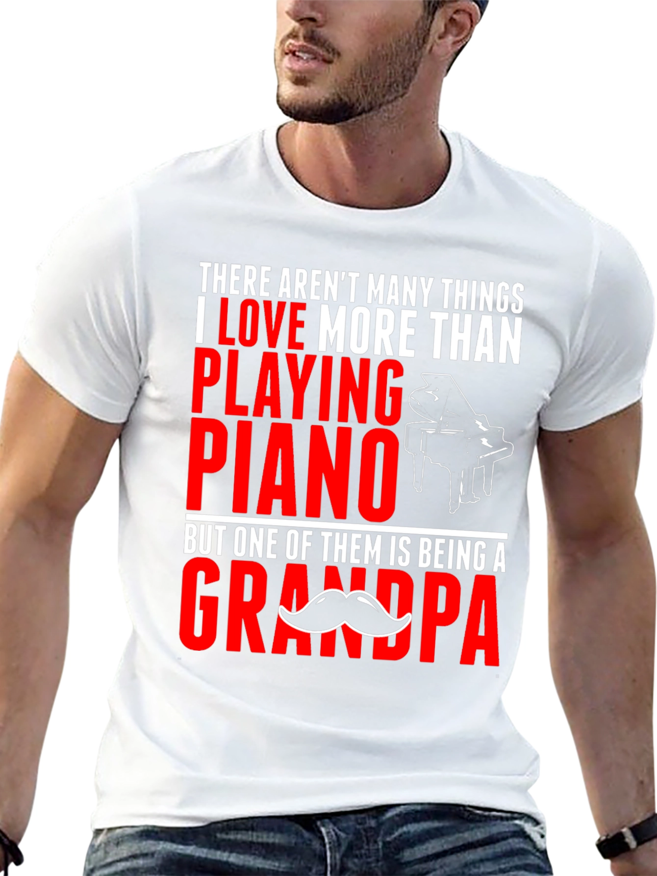 Piano Playing Grandpa T-Shirt