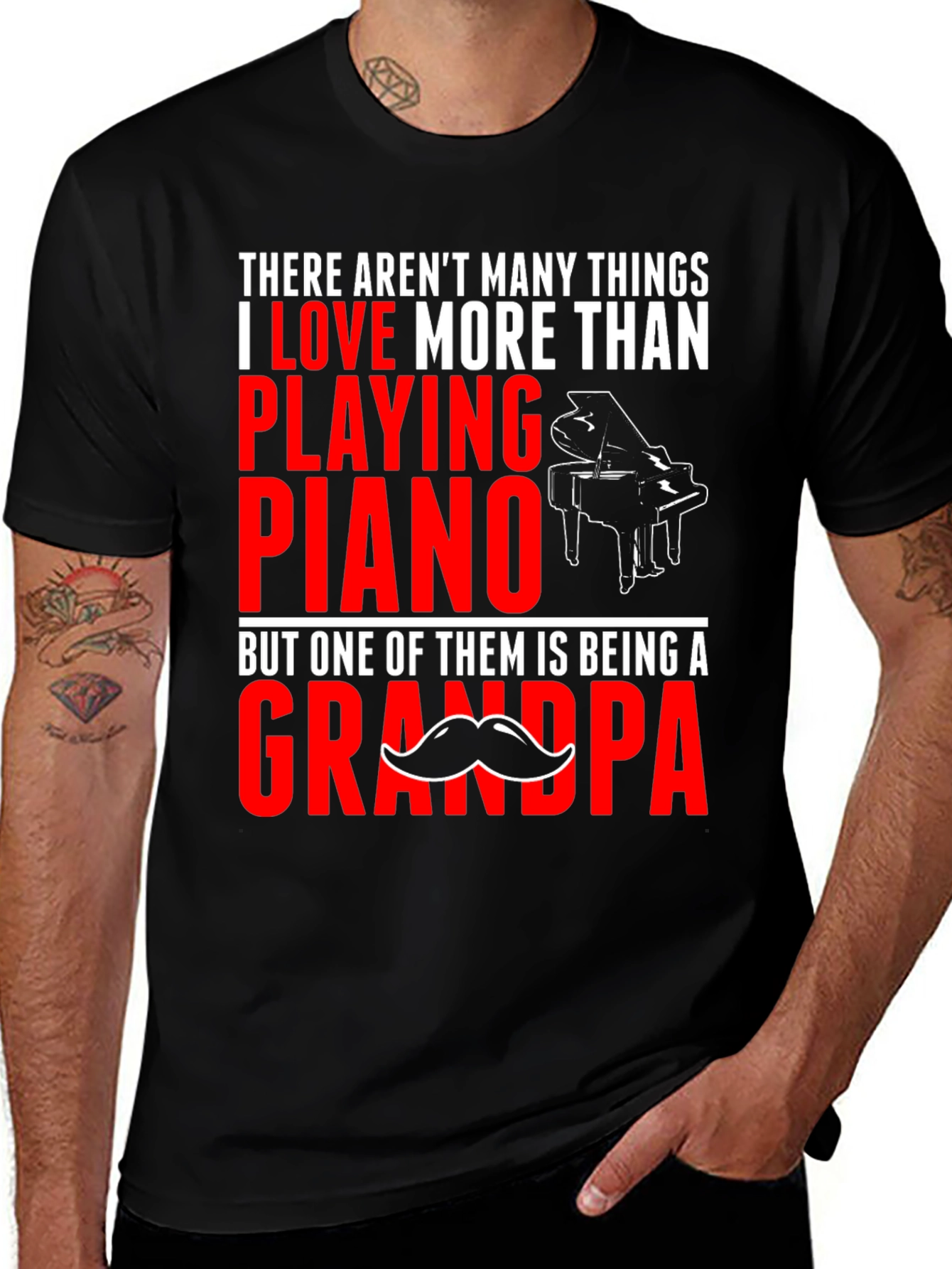 Piano Playing Grandpa T-Shirt