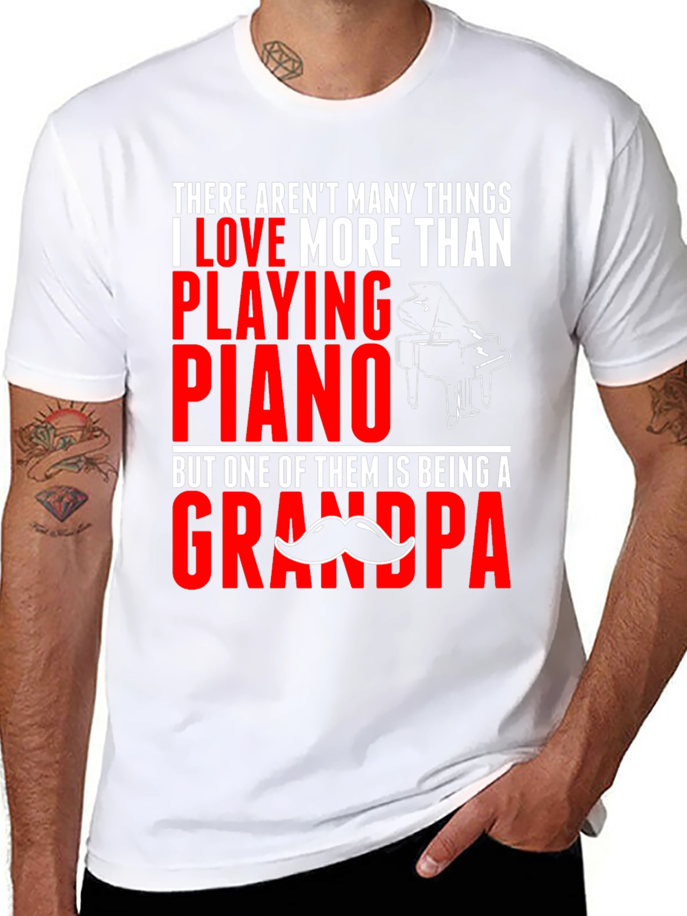 Piano Playing Grandpa T-Shirt