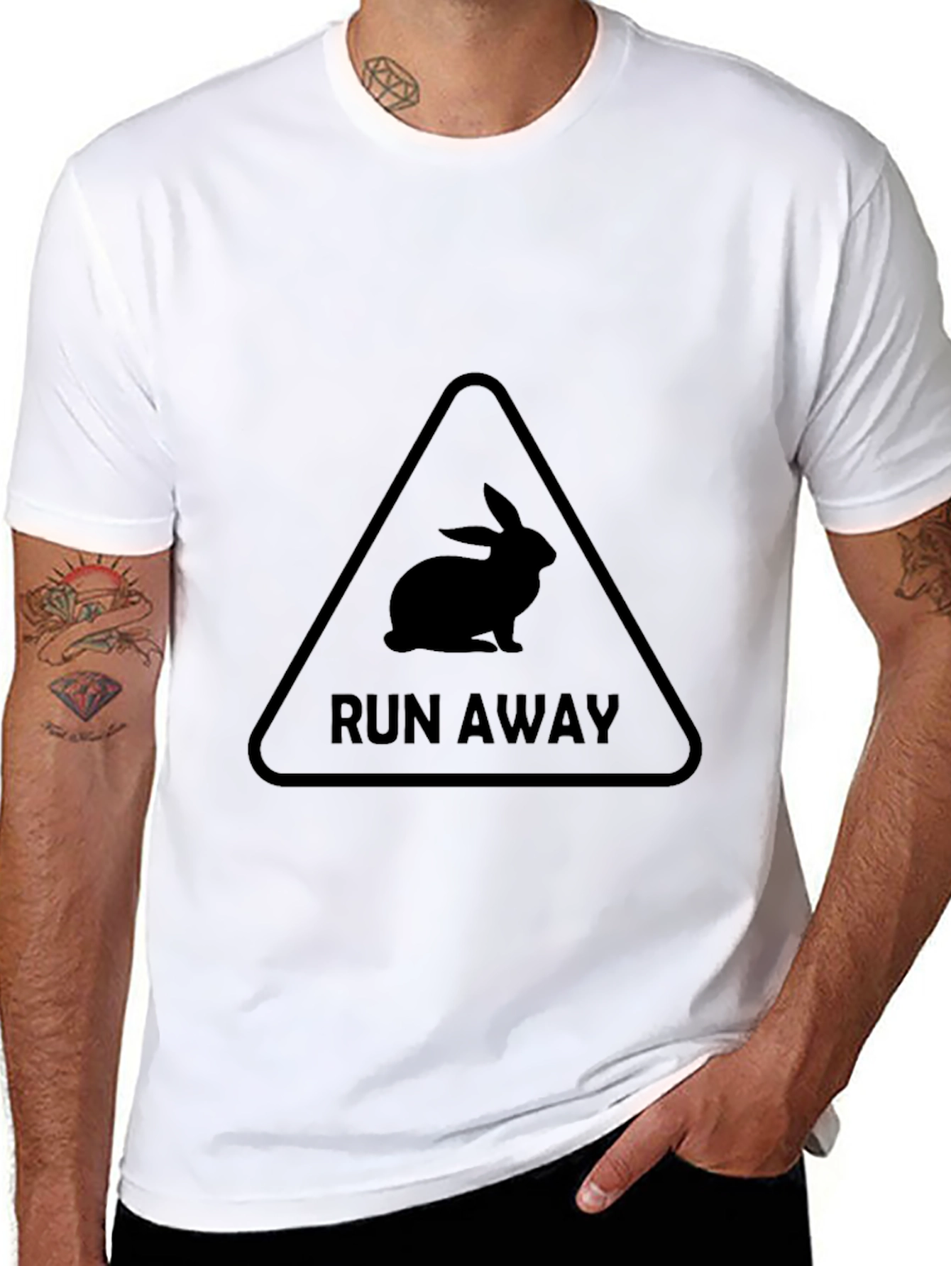 Run Away Bunny T-Shirt - Warning Sign Tee