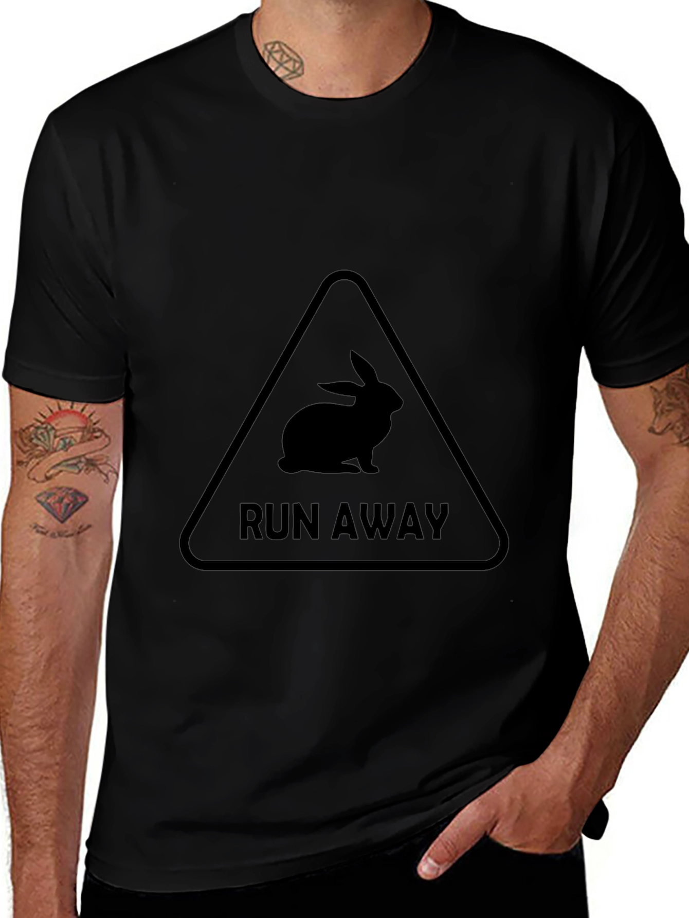 Run Away Bunny T-Shirt - Warning Sign Tee